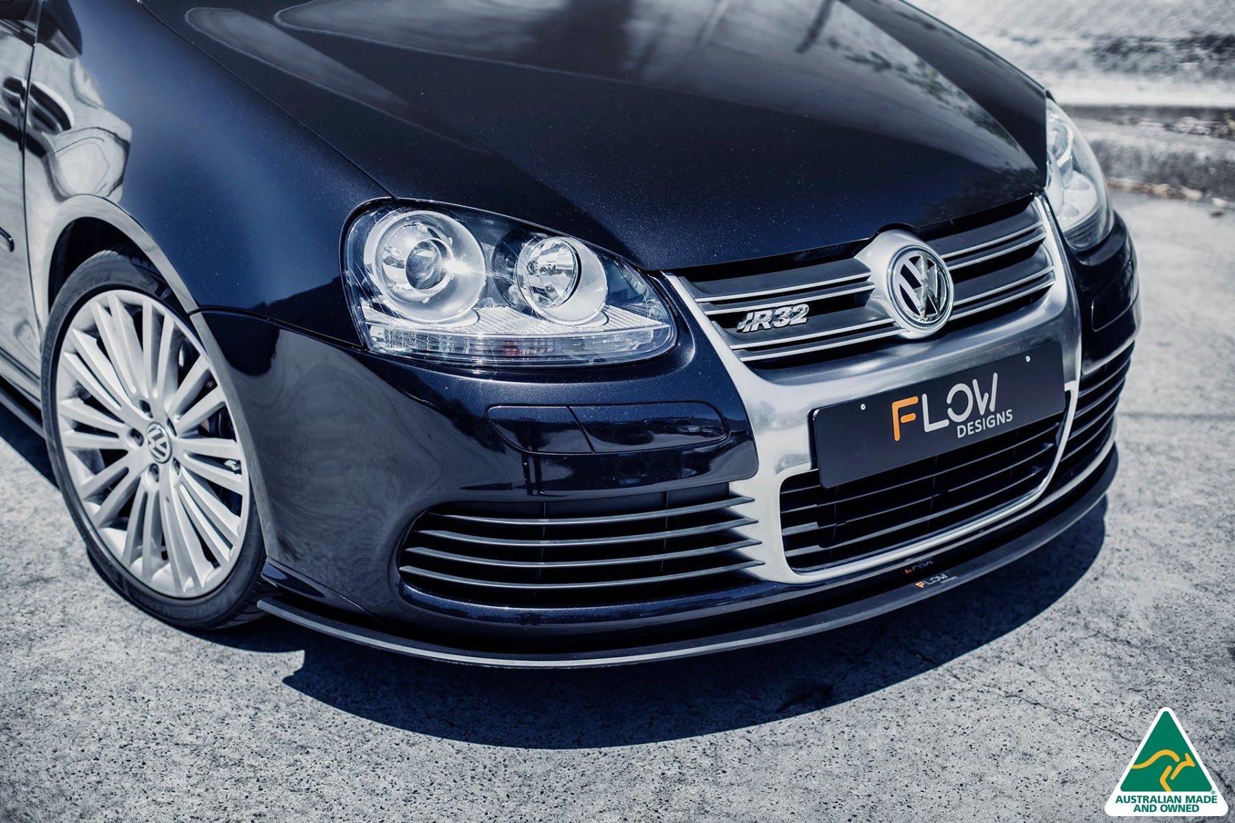 Flow Designs MK5 Golf R32 Front Lip Splitter - iilumolab
