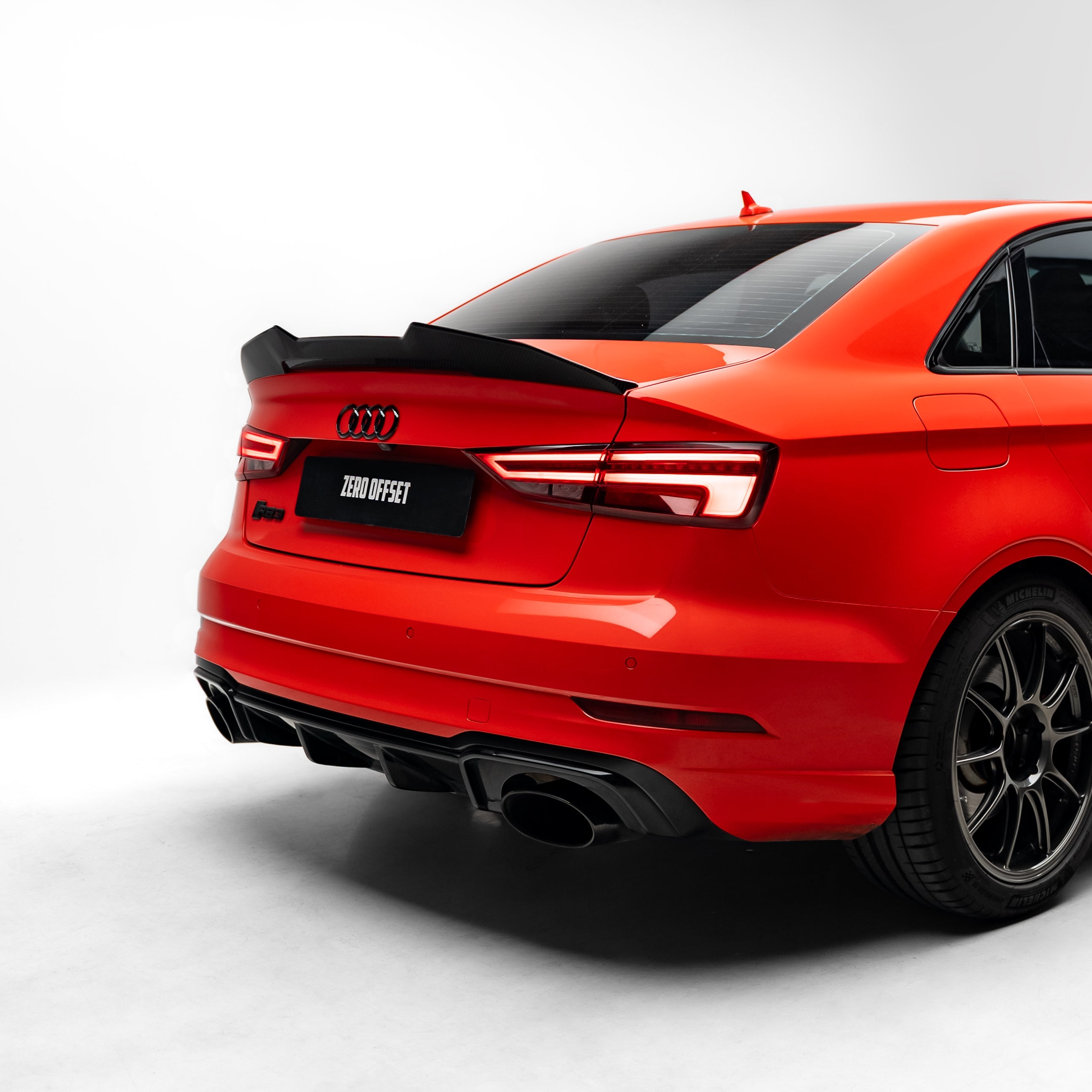 PSM Style Pre Pregged Dry Carbon Fiber Spoiler for Audi A3/S3/RS3 8V Sedan 2013+