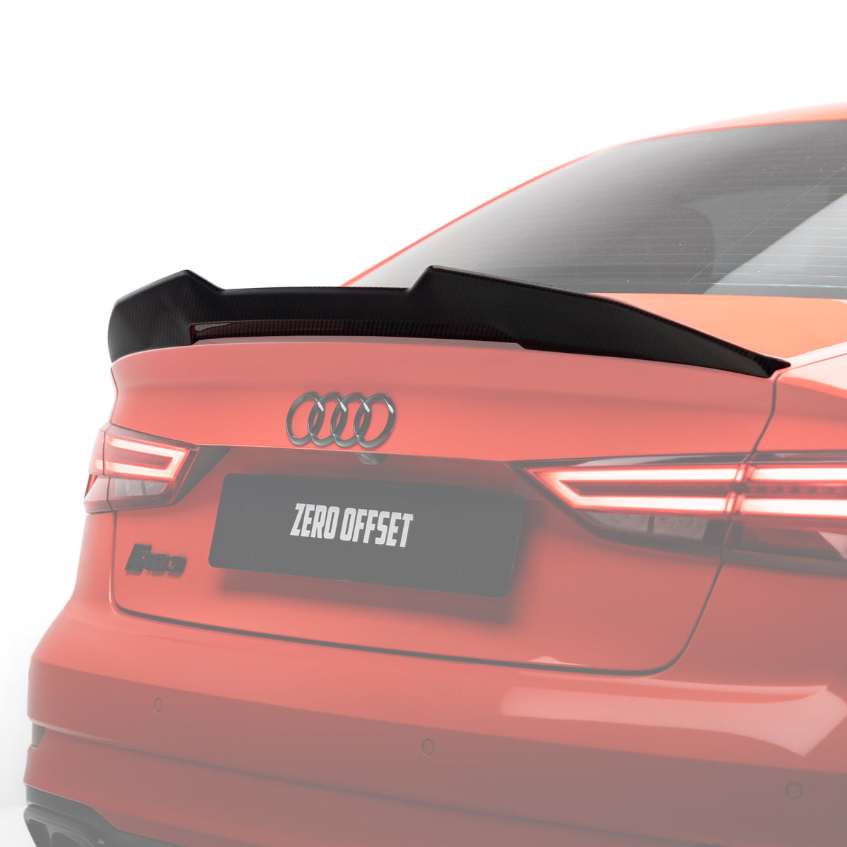 PSM Style Pre Pregged Dry Carbon Fiber Spoiler for Audi A3/S3/RS3 8V Sedan 2013+