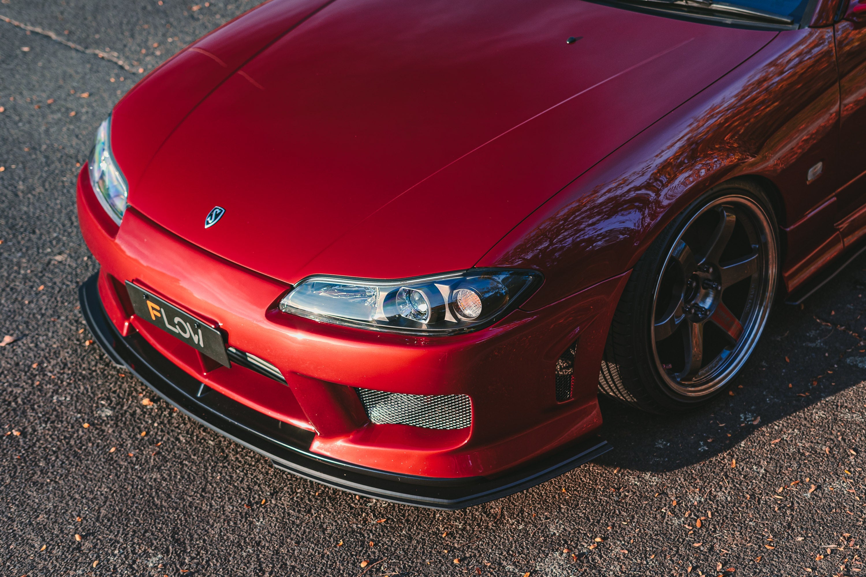 Flow Designs S15 / 200SX Aero Front Lip Splitter Extensions (Pair - For Aero Front Bar) - iilumolab