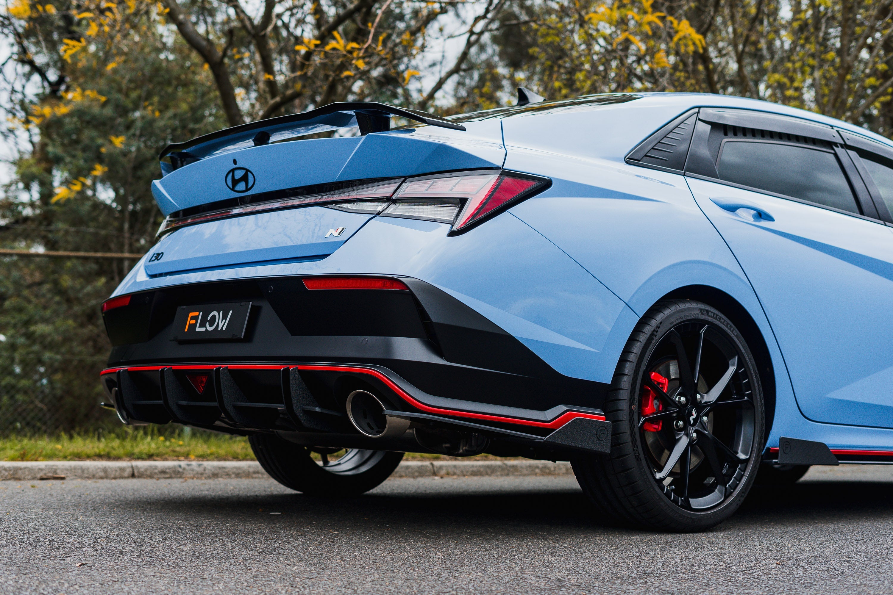 Flow Designs CN7 V2 Elantra N Sedan Facelift V2 - 2024 Rear Spat Winglets (Pair) - iilumolab