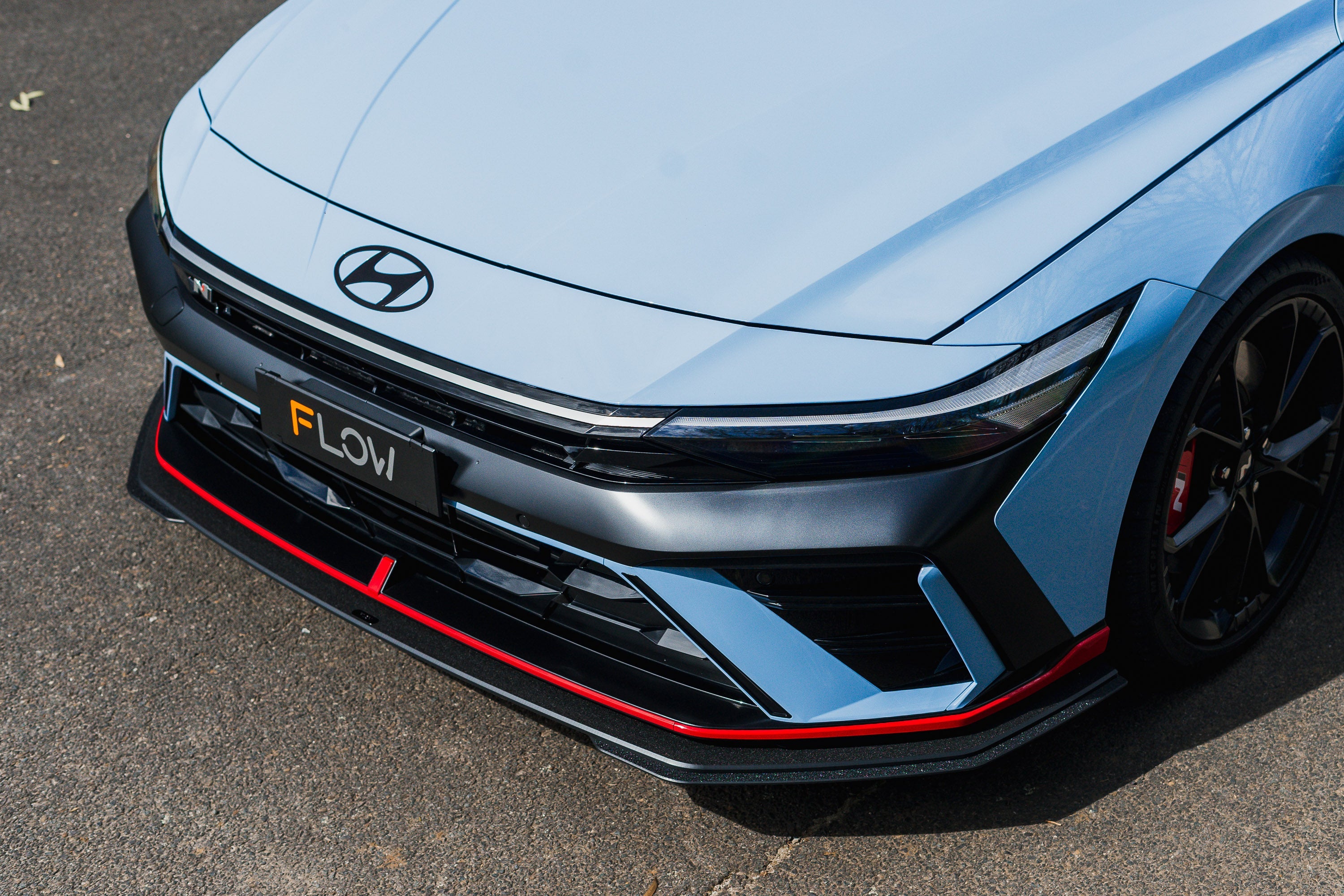 Flow Designs CN7 V2 Elantra N Sedan Facelift V2 - 2024+ Front Lip Splitter Extensions (Pair) - iilumolab