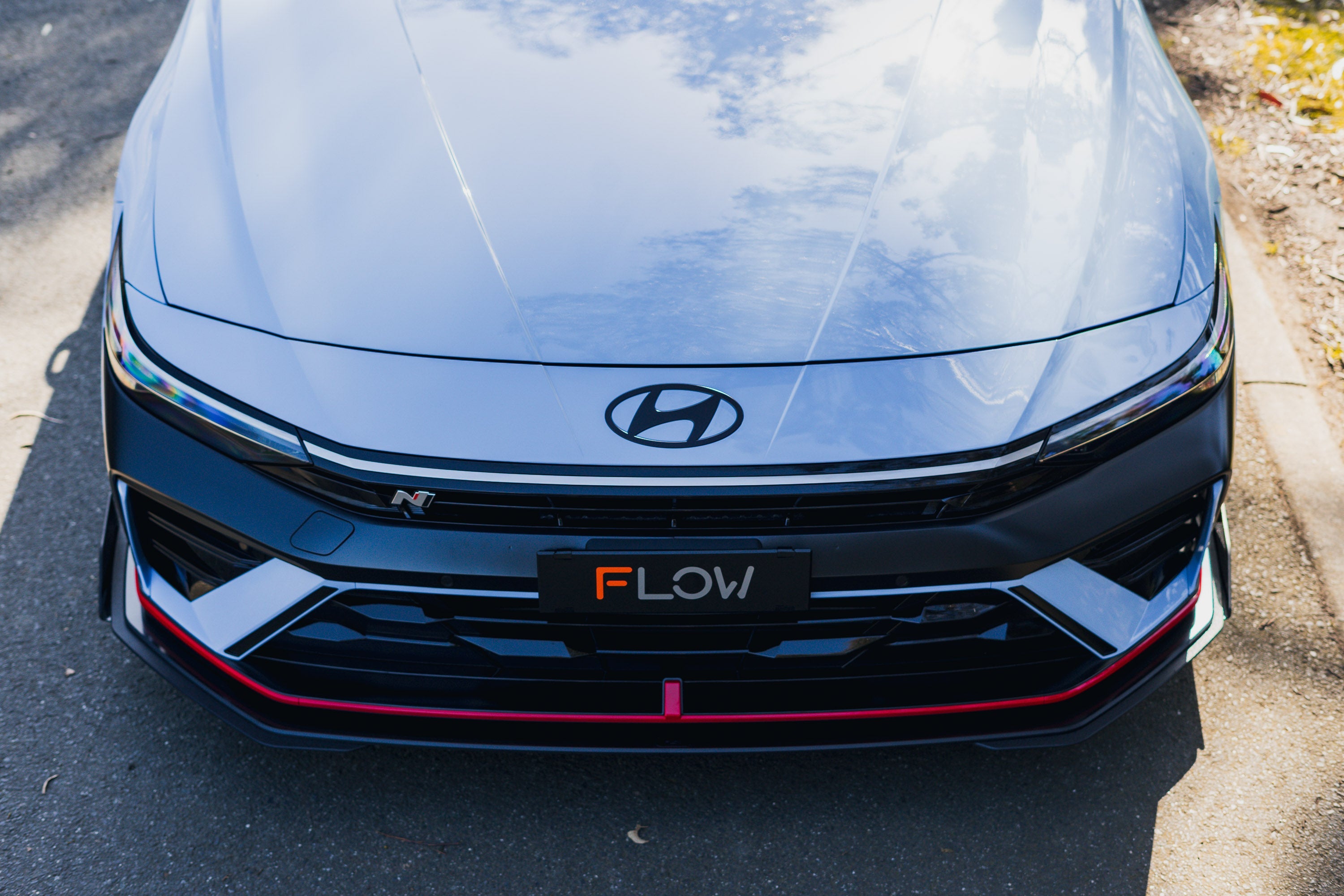 Flow Designs CN7 V2 Elantra N Sedan Facelift V2 - 2024+ Front Lip Splitter & Mounting Brackets (Pair) - iilumolab