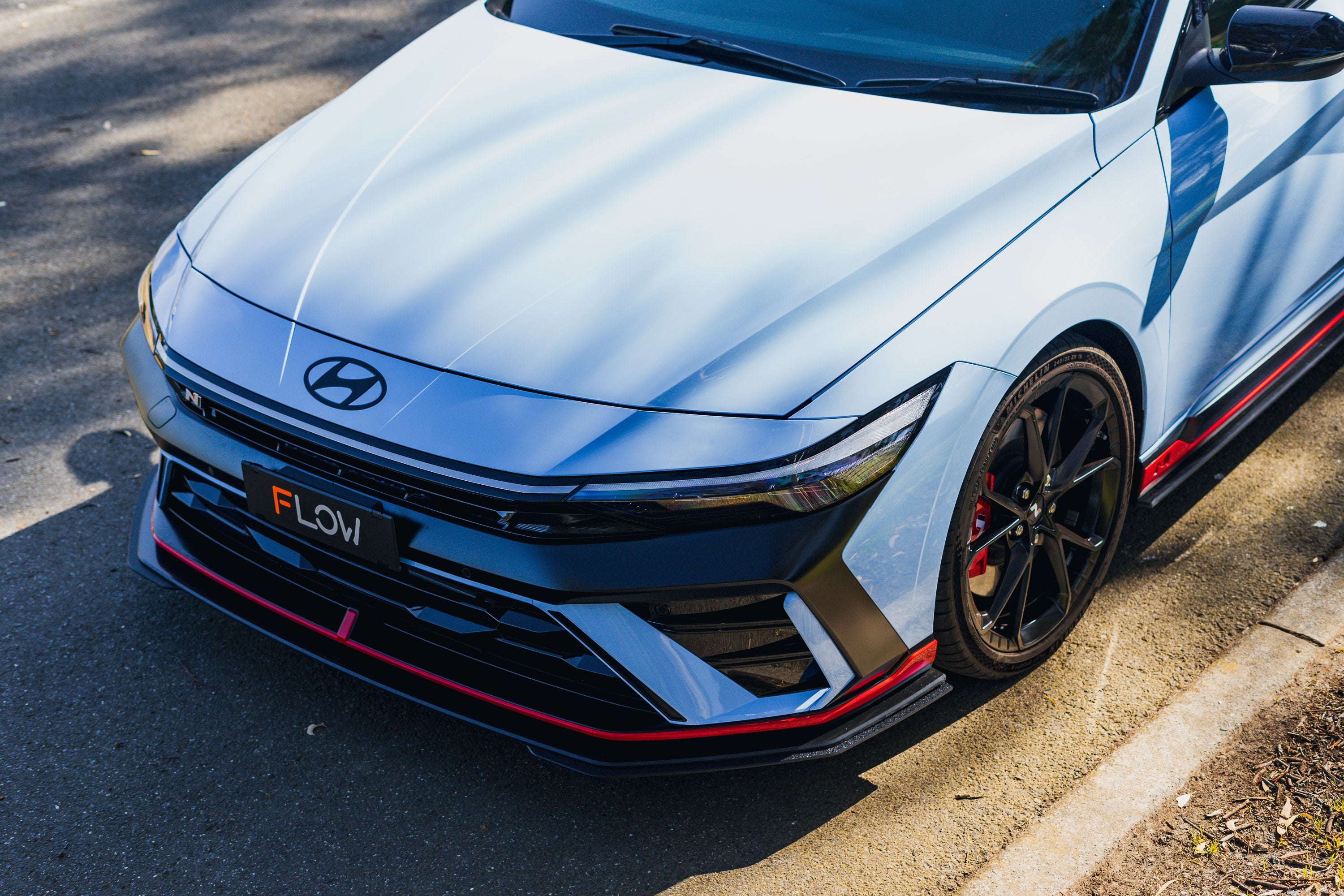 Flow Designs CN7 V2 Elantra N Sedan Facelift V2 - 2024+ Front Lip Splitter Extensions (Pair) - iilumolab