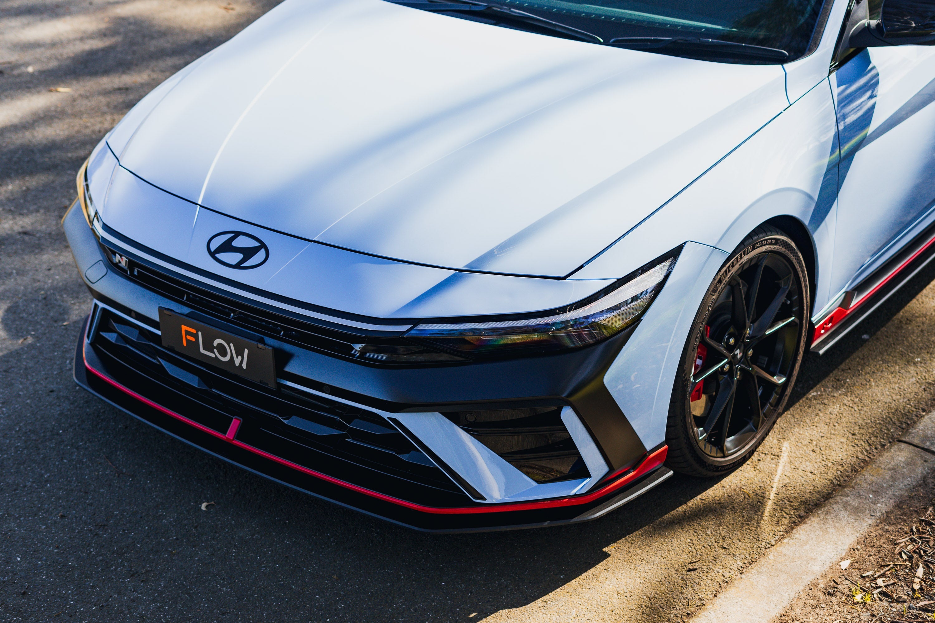 Flow Designs CN7 V2 Elantra N Sedan Facelift V2 - 2024+ Front Lip Splitter & Mounting Brackets (Pair) - iilumolab