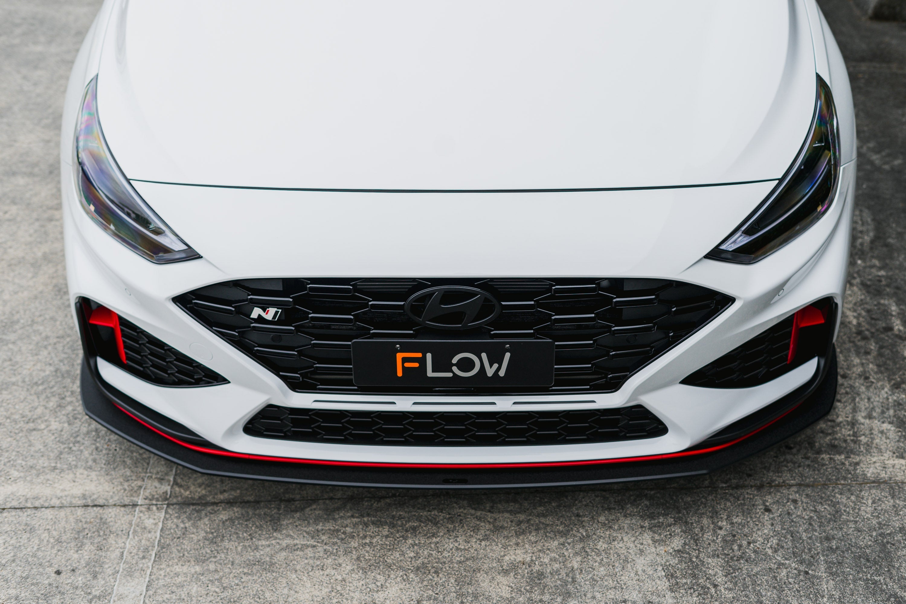 Flow Designs i30N Hatch PDE V6 FL2 2025+ Front Lip Splitter & Reinforcement Brackets - iilumolab