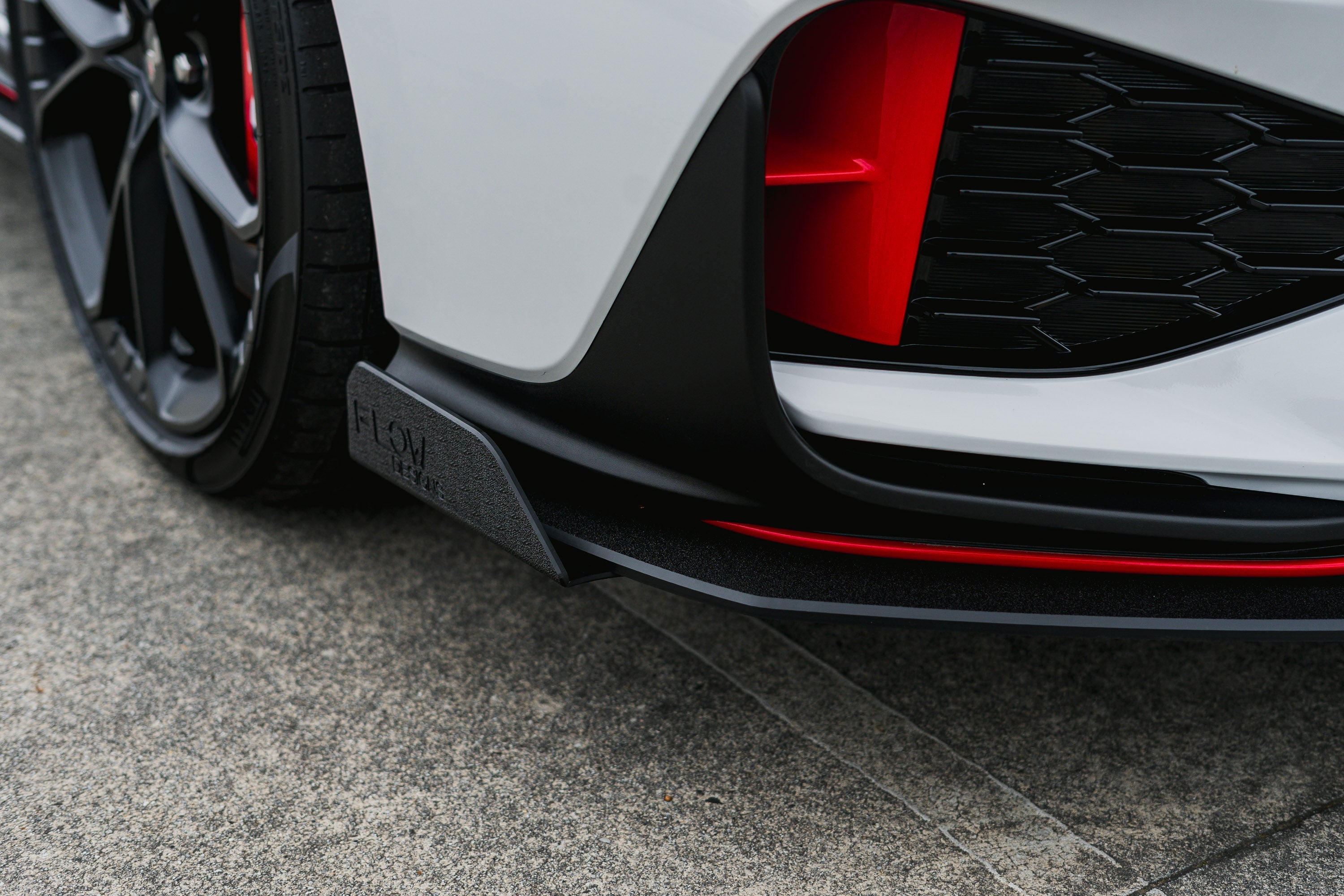 Flow Designs i30N Hatch PDE V6 FL2 2025+ Front Lip Splitter Winglets (Pair) - iilumolab