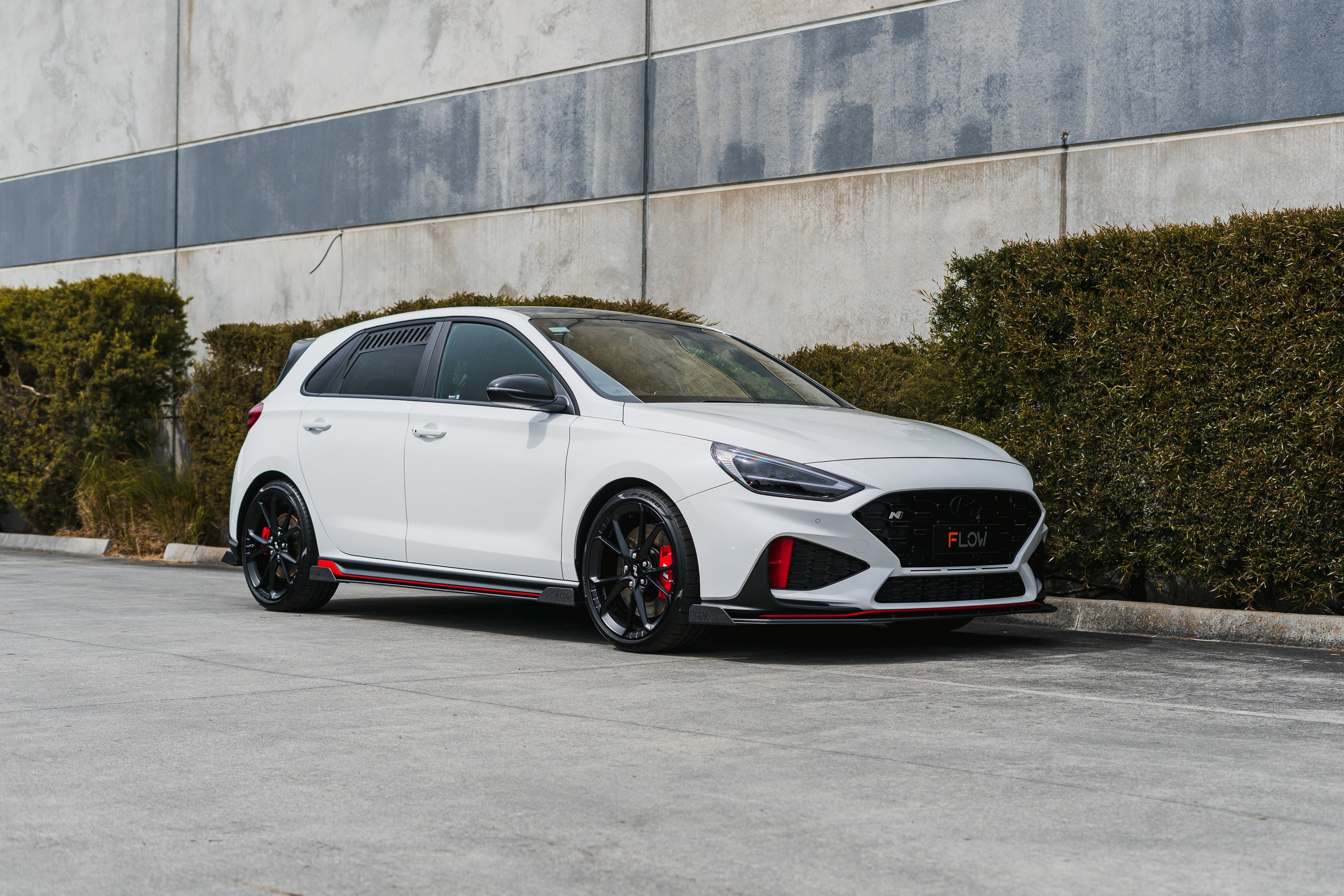 Flow Designs i30N Hatch PDE V6 FL2 2025+ Front Lip Splitter & Reinforcement Brackets - iilumolab