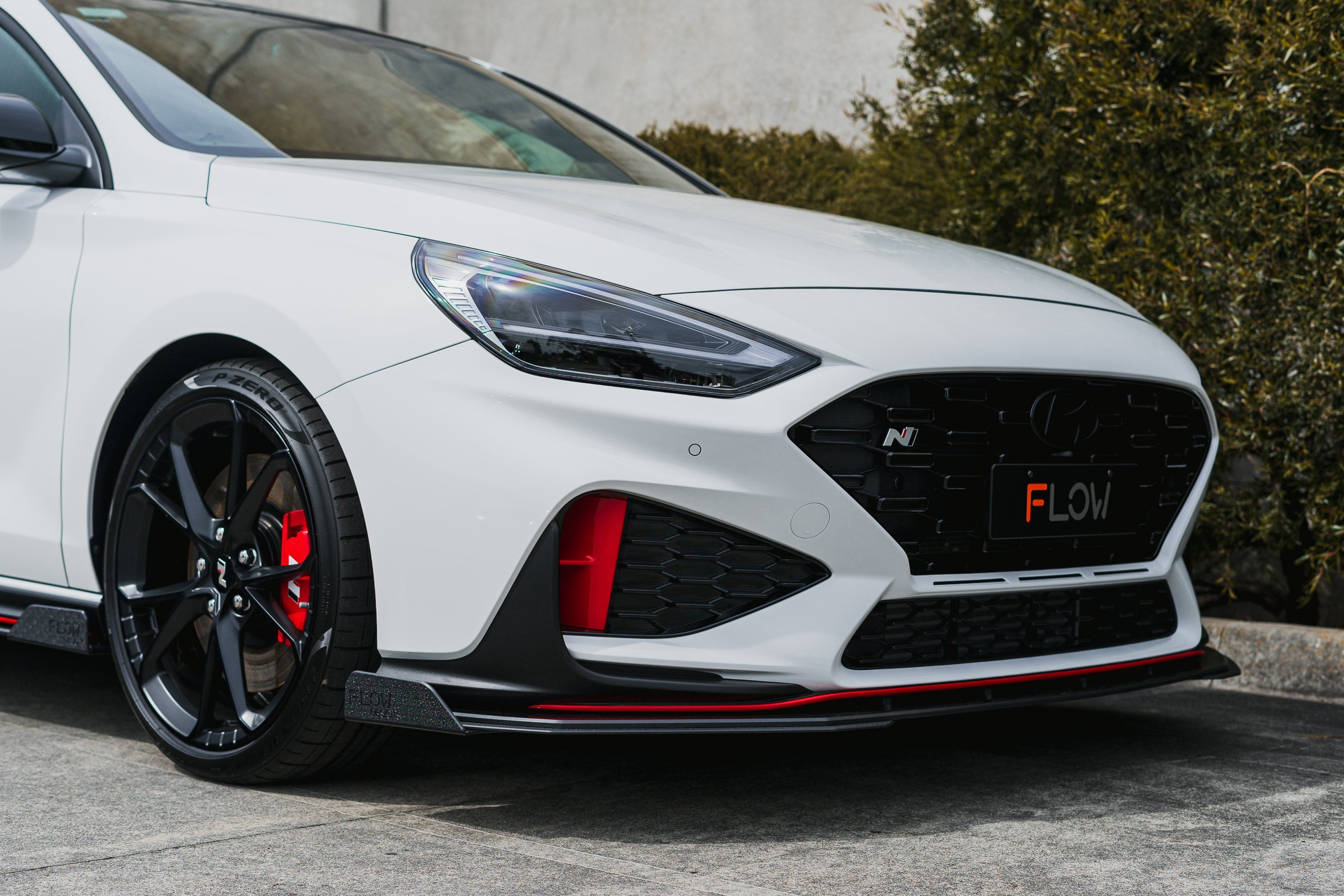 Flow Designs i30N Hatch PDE V6 FL2 2025+ Front Lip Splitter & Reinforcement Brackets - iilumolab
