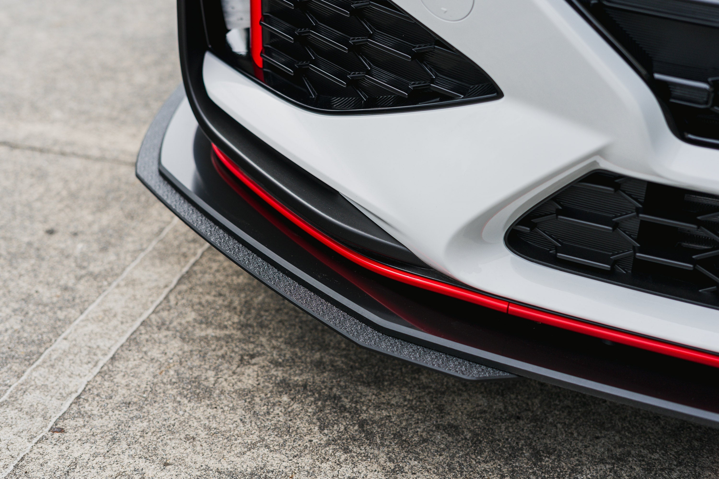 Flow Designs i30N Hatch PDE V6 FL2 2025+ Front Lip Splitter & Reinforcement Brackets - iilumolab