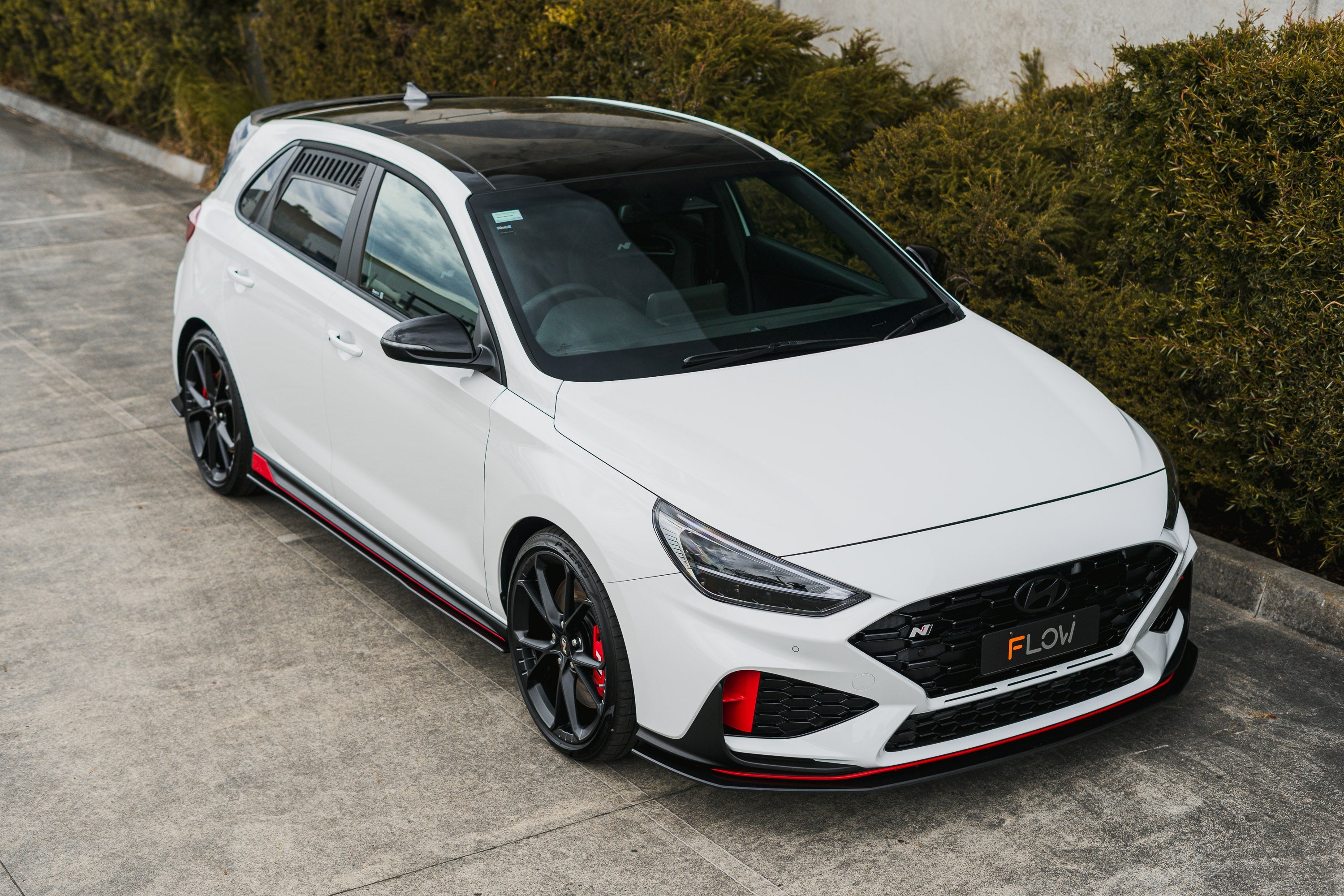 Flow Designs i30N Hatch PDE V6 FL2 2025+ Front Lip Splitter & Reinforcement Brackets - iilumolab