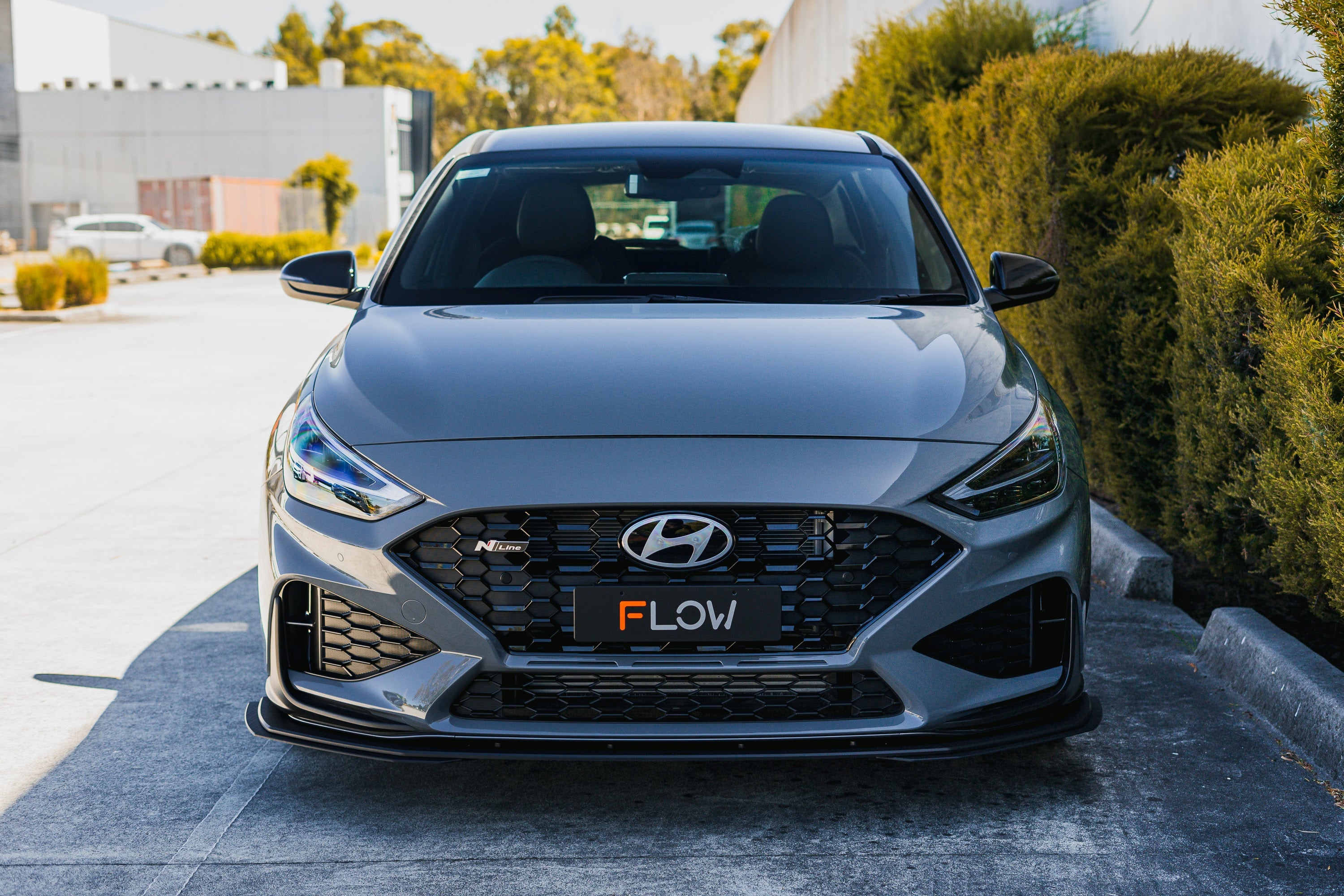 Flow Designs i30N-Line Hatch PDe.V6 FL 2024+ Front Lip Splitter & Reinforcement Brackets - iilumolab