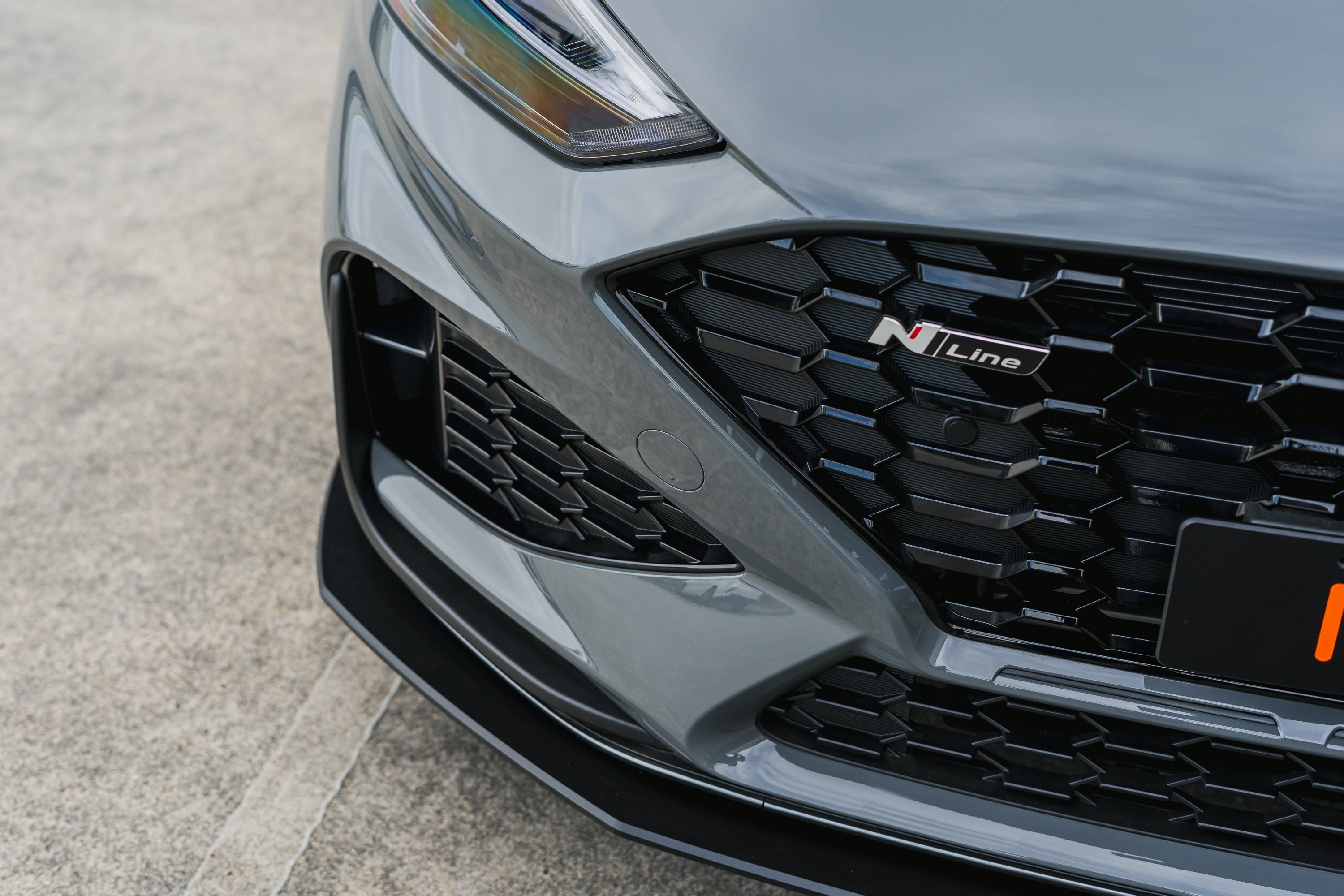 Flow Designs i30N-Line Hatch PDe.V6 FL 2024+ Front Lip Splitter & Reinforcement Brackets - iilumolab