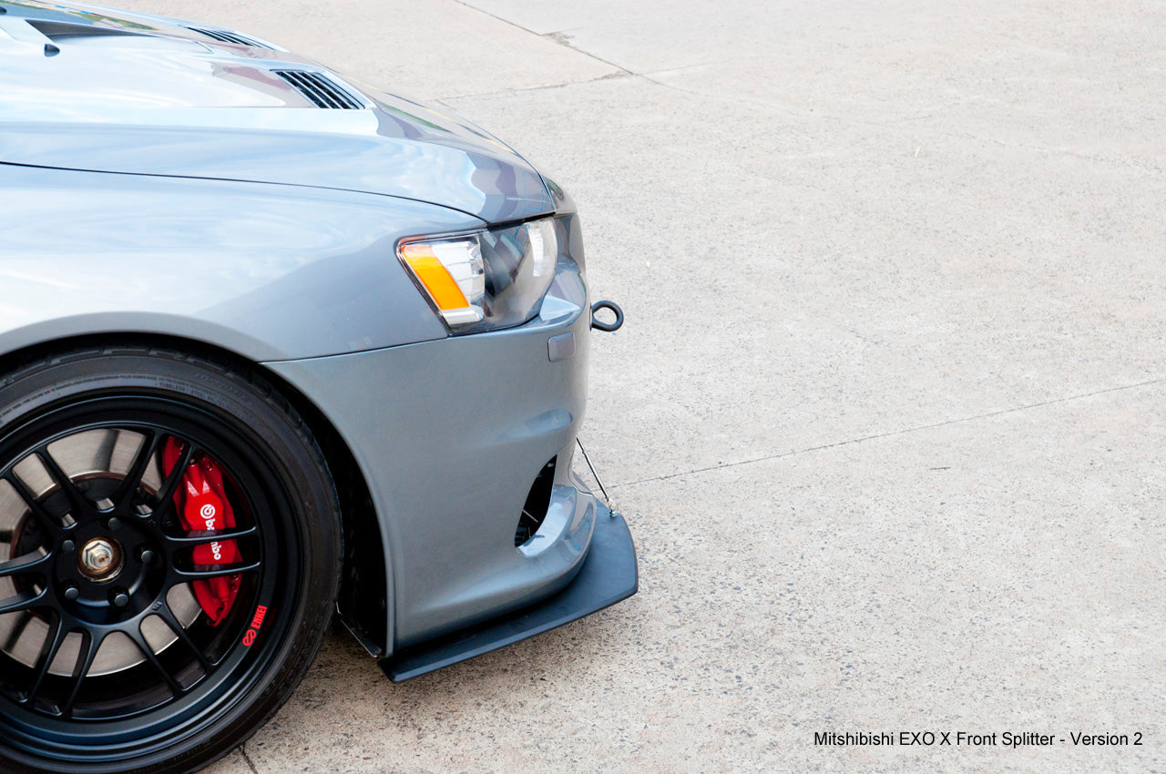 Flow Designs Lancer Evolution X Full Lip Splitter Set