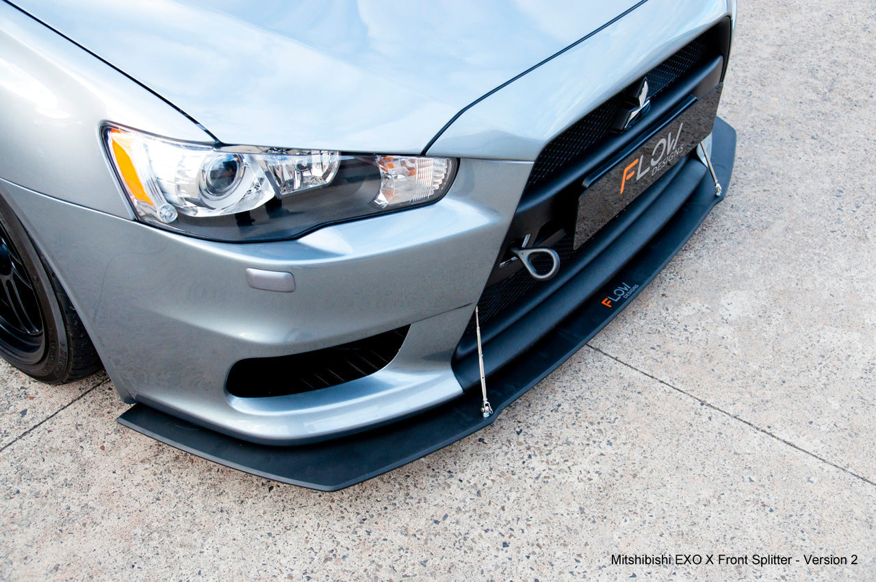 Flow Designs Lancer Evolution X Full Lip Splitter Set