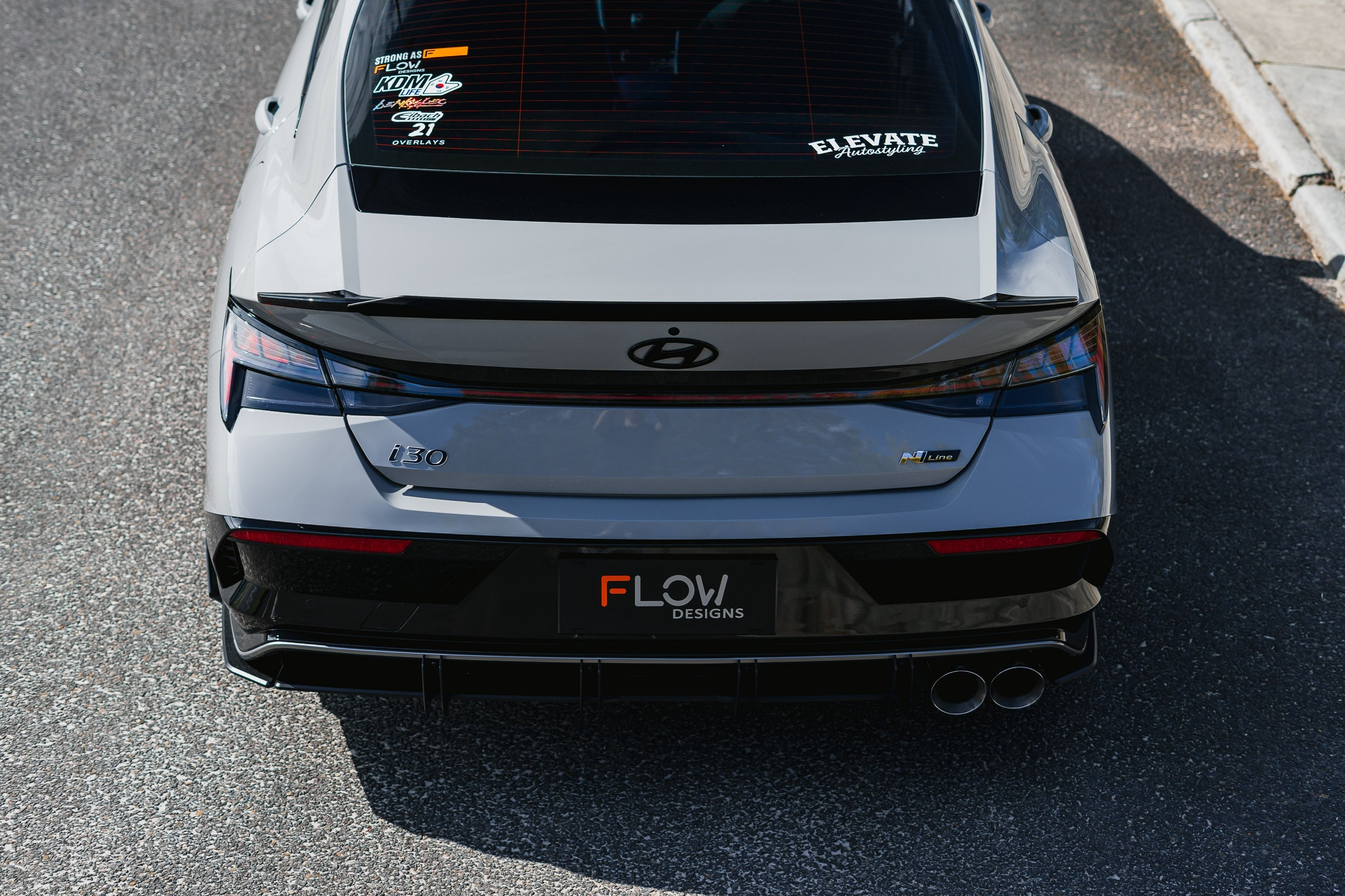 Flow Designs Hyundai CN7 V2 i30 N-Line Sedan FL 2025 Flow-Lock Rear Diffuser - iilumolab
