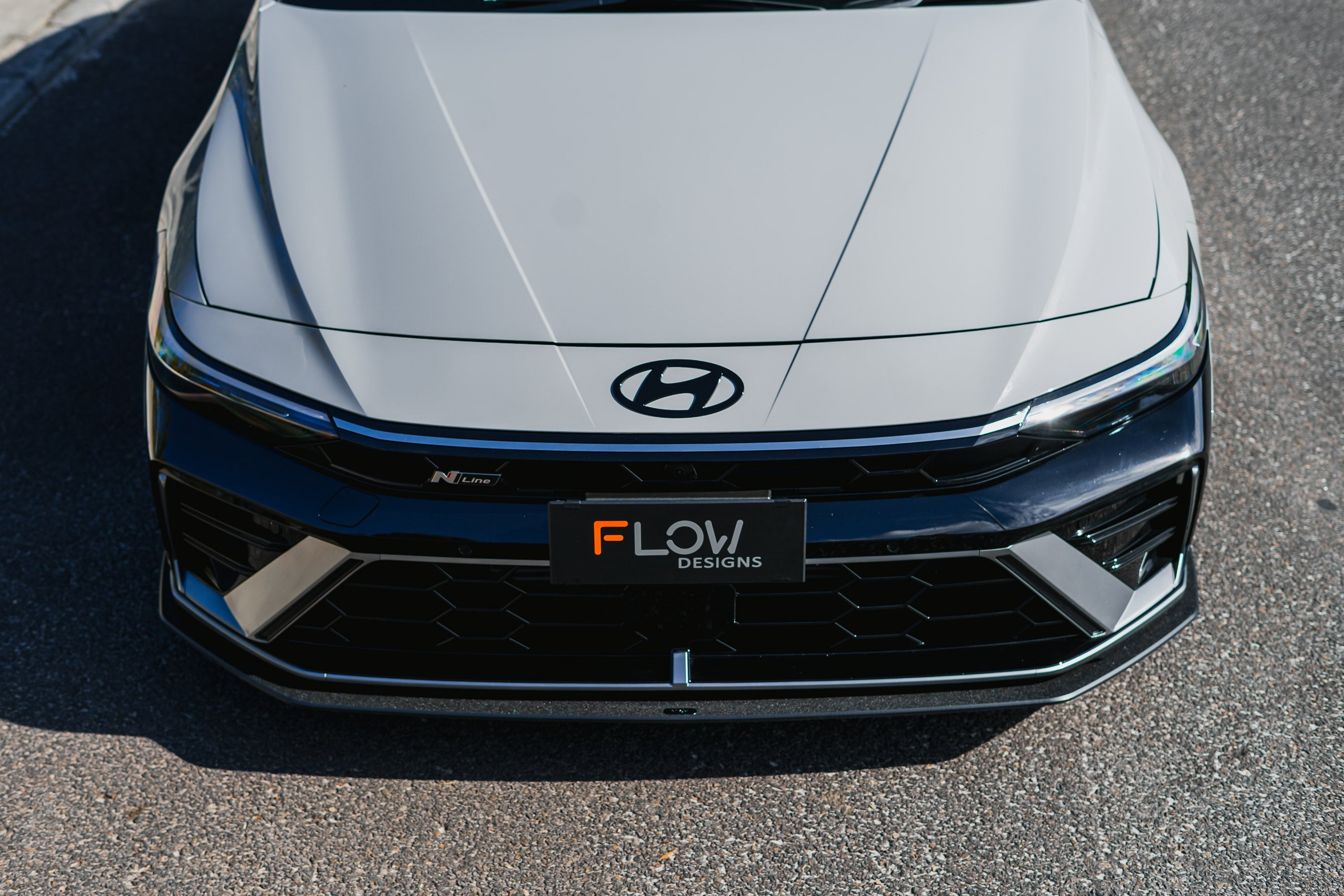 Flow Designs Hyundai CN7 V2 i30 N-Line Sedan FL 2025 Front Lip Splitter & Mounting Brackets (Pair) - iilumolab