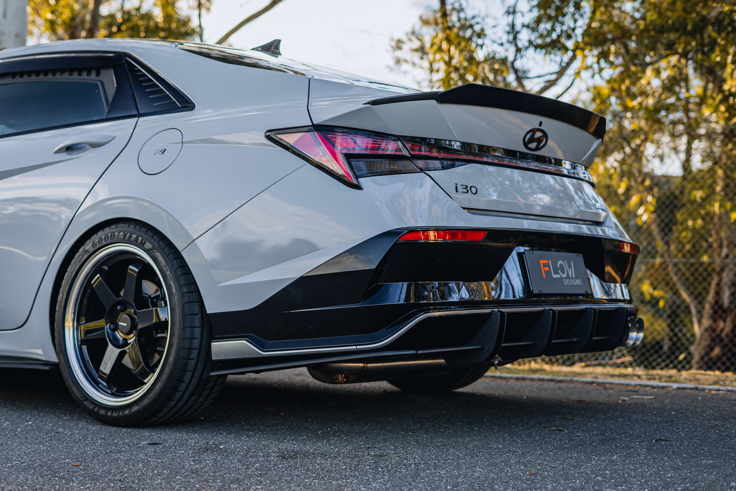 Flow Designs Hyundai CN7 V2 i30 N-Line Sedan FL 2025 Rear Spats (Pair) - iilumolab