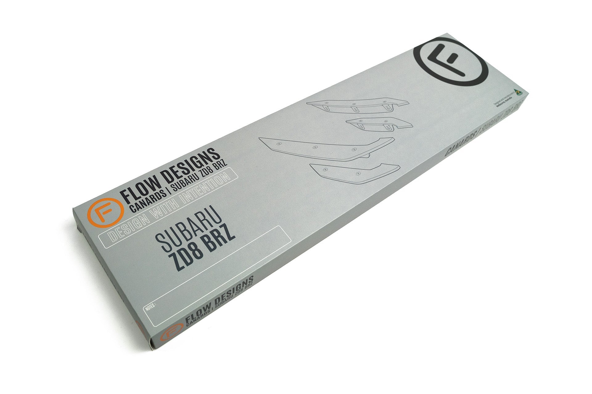 Flow Designs ZD8 BRZ Front Bumper Canards - iilumolab