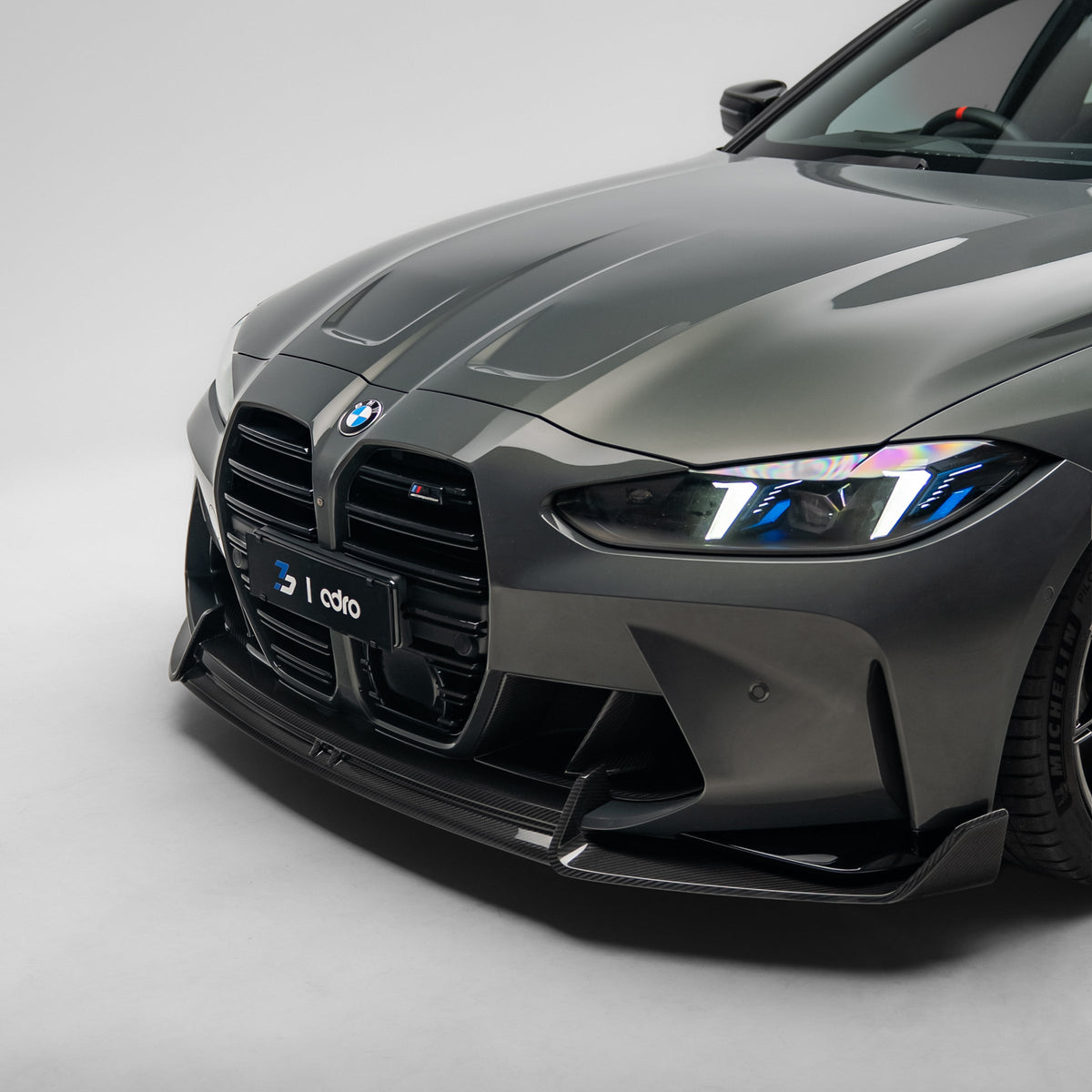 ADRO Dry Carbon Fibre Front Lip for BMW G80 G81 M3 / G82 G83 M4 (OEM Front Bumper) 2020+ - iilumolab