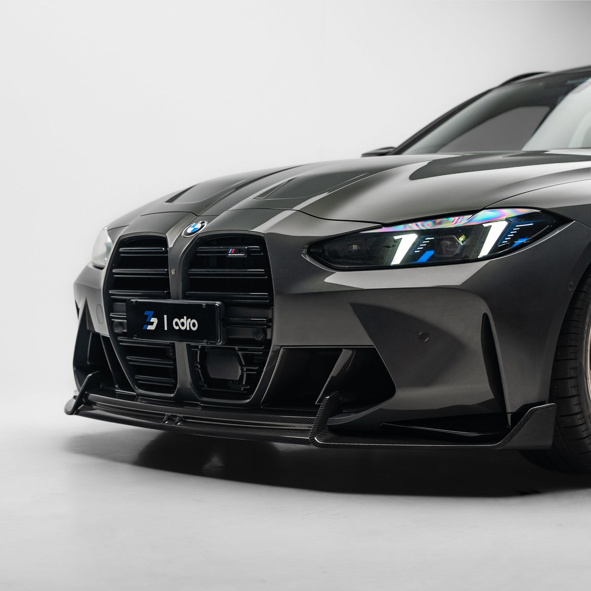 ADRO Dry Carbon Fibre Front Lip for BMW G80 G81 M3 / G82 G83 M4 (OEM Front Bumper) 2020+ - iilumolab
