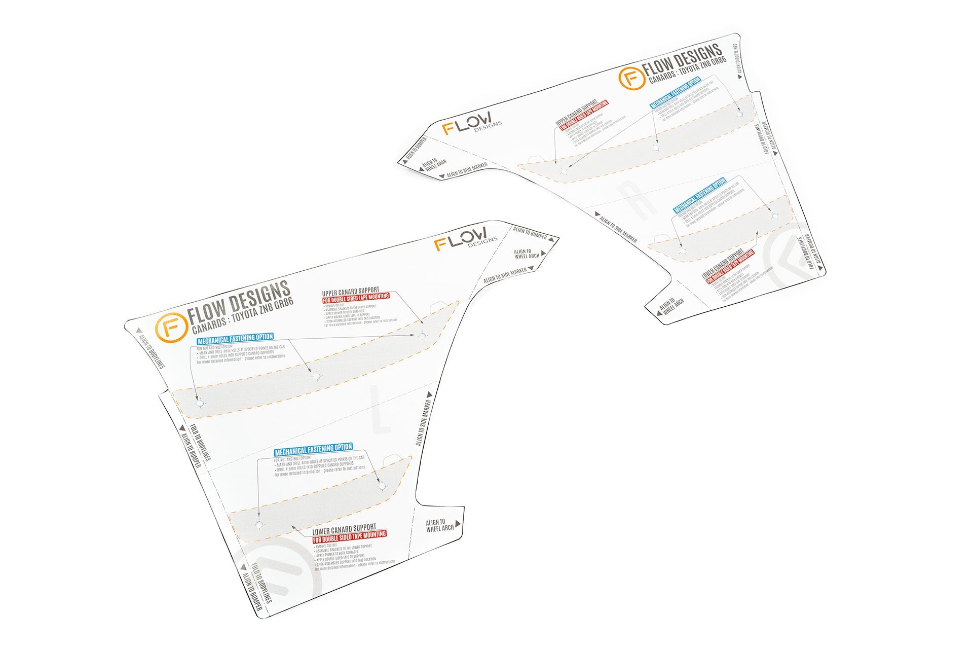 Flow Designs ZN8 GR86 Front Bumper Canards - iilumolab