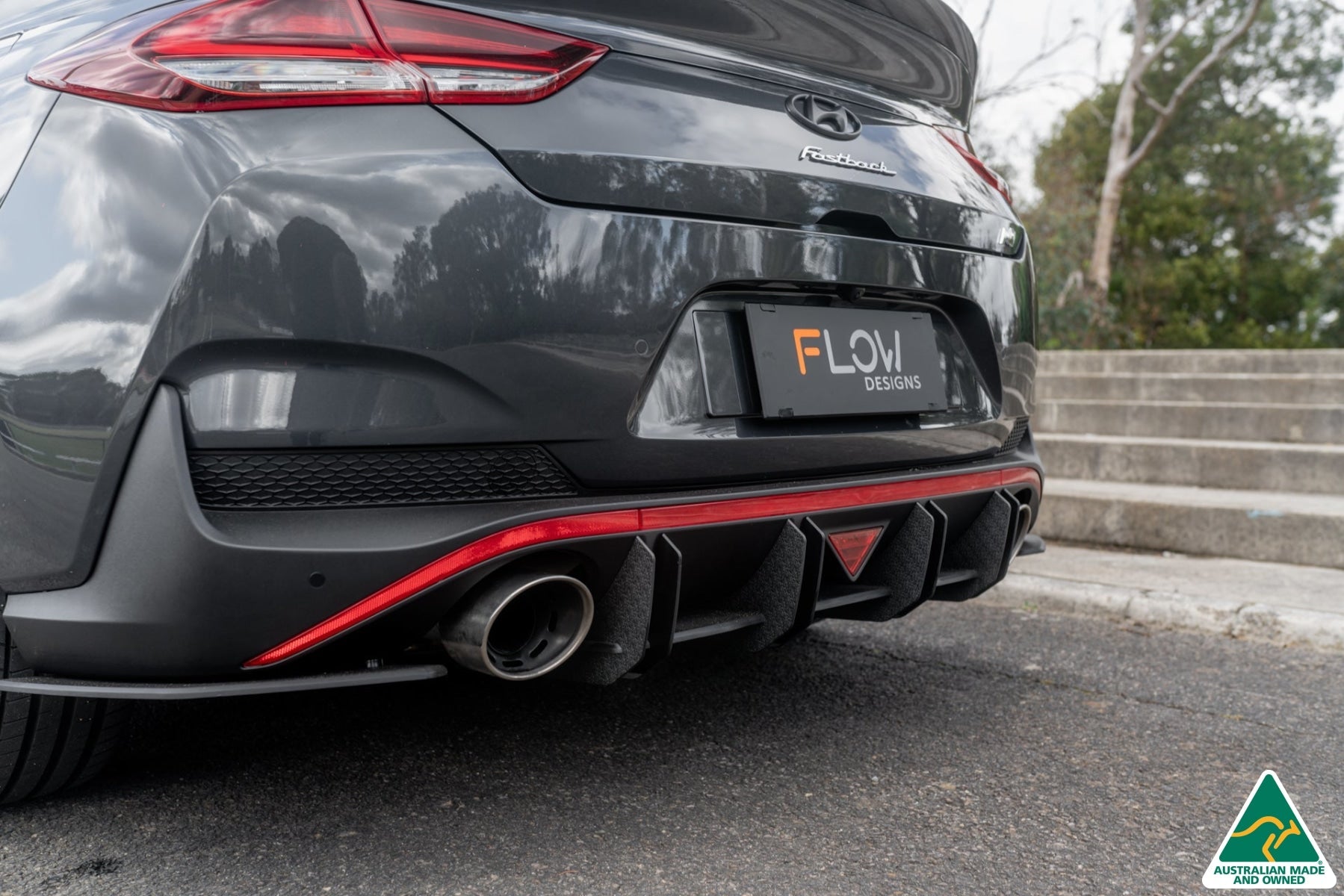 Flow Designs i30N Fastback PD FL 2022+ Flow-Lock Rear Diffuser - iilumolab