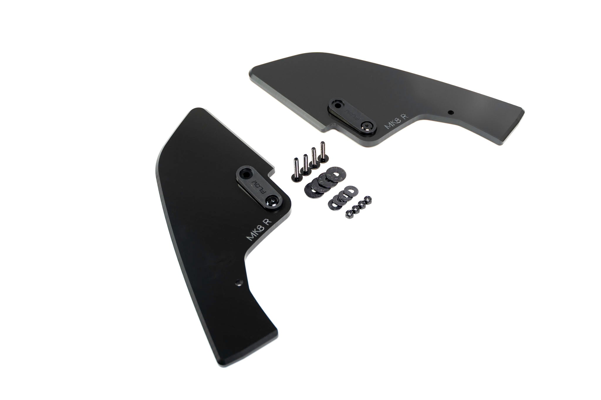 Flow Designs EX-DISPLAY - MK8 Golf R Rear Spats (Pair) - GLOSS BLACK - iilumolab