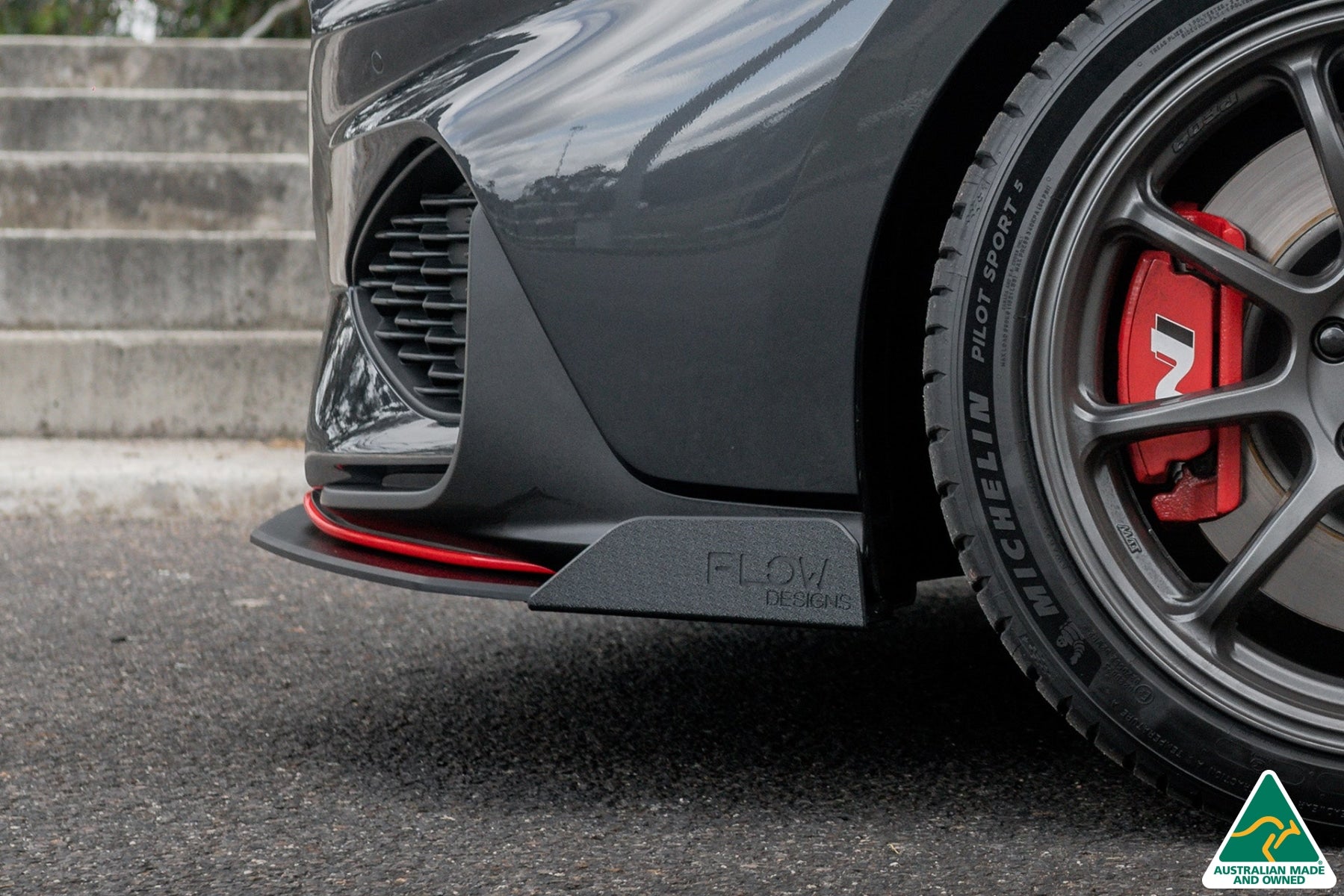 Flow Designs i30N Fastback PD FL 2022+ Front Lip Splitter Winglets (Pair) - iilumolab