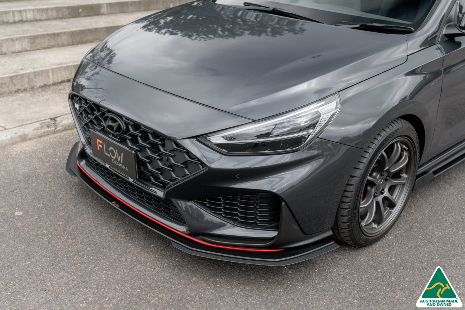 Flow Designs i30N Fastback PD FL 2022+ Front Lip Splitter Extensions (Pair) - iilumolab