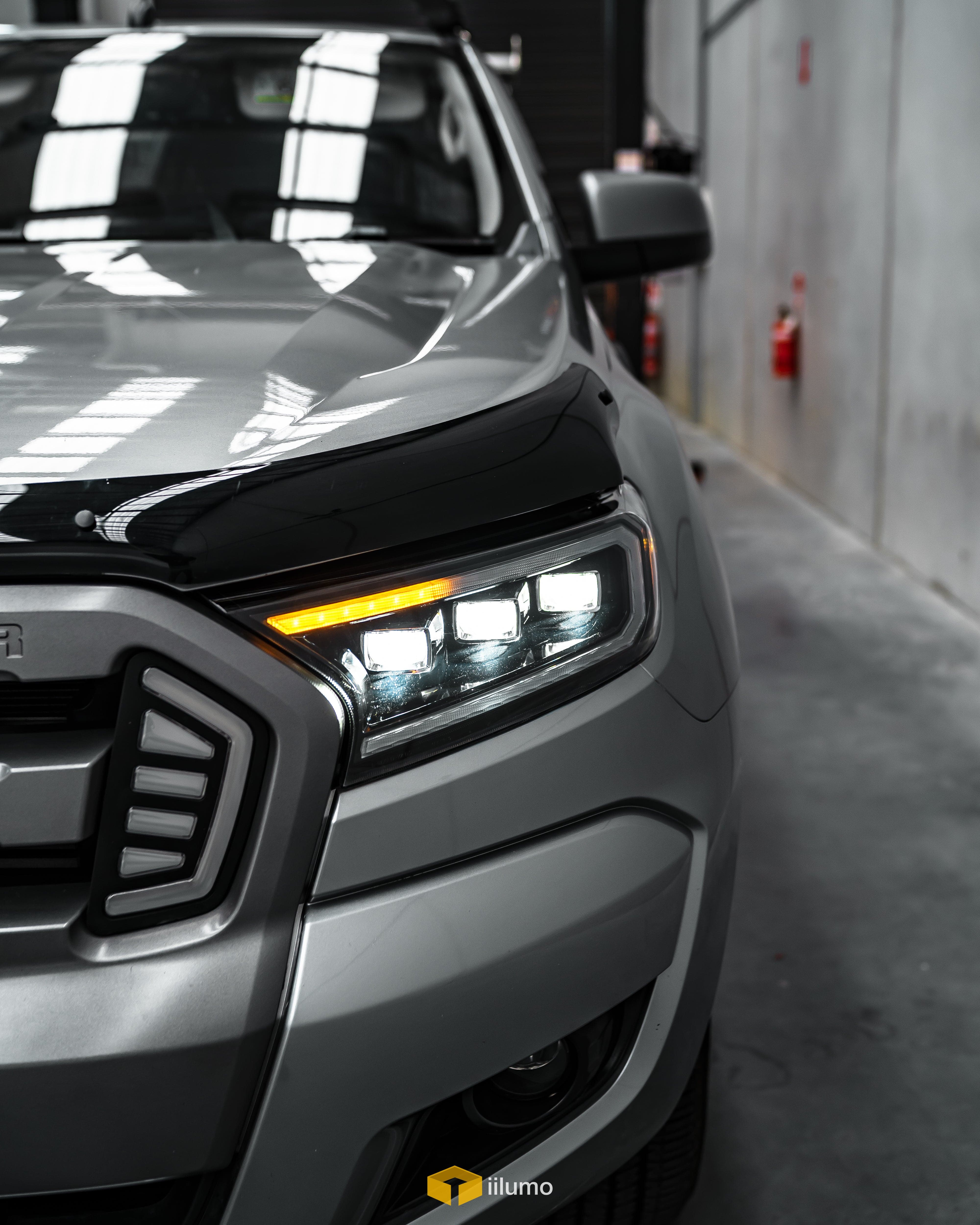 2015-2022 FORD RANGER SEQUENTIAL TRI LED HEADLIGHTS - iilumo