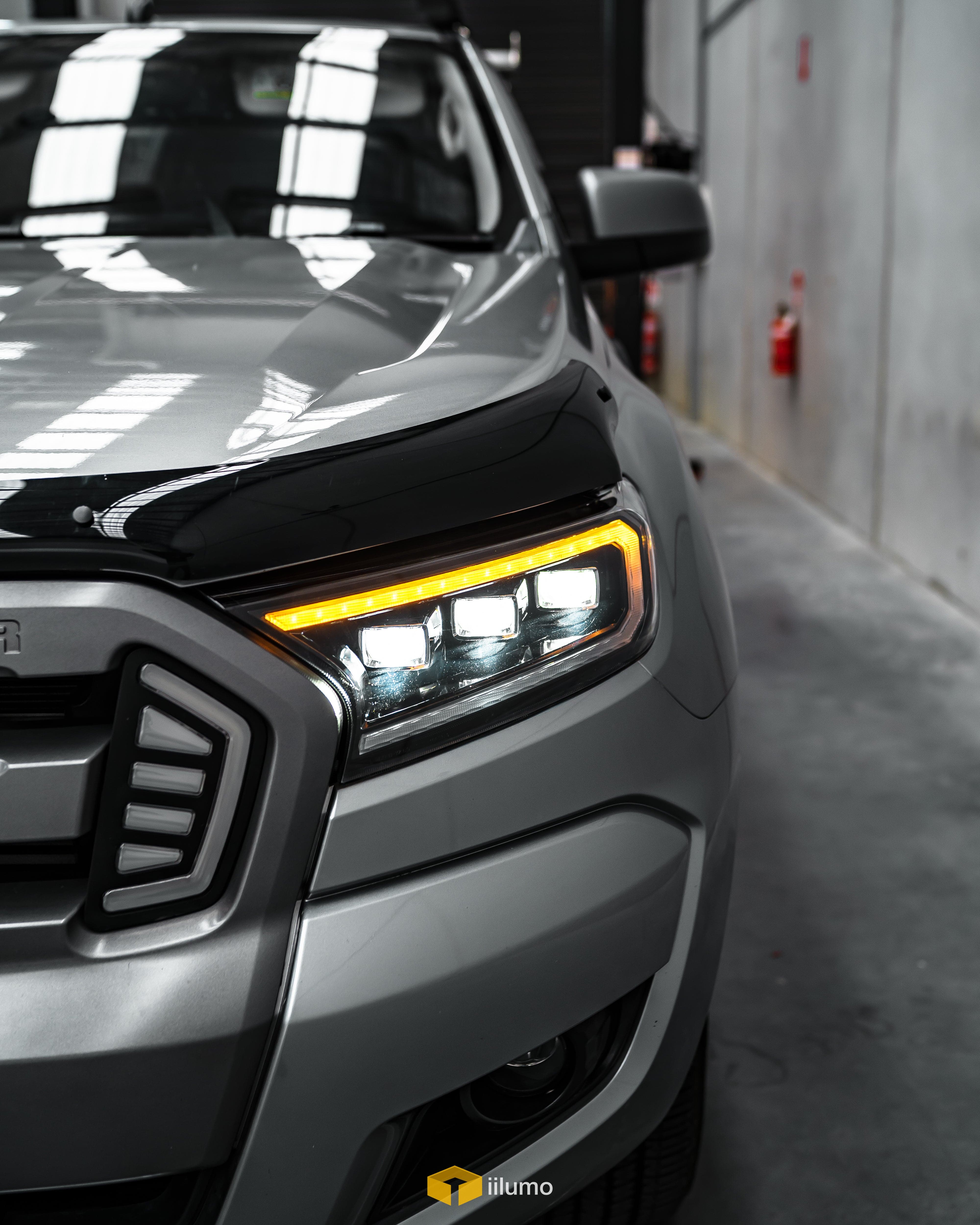 2015-2022 FORD RANGER SEQUENTIAL TRI LED HEADLIGHTS - iilumo