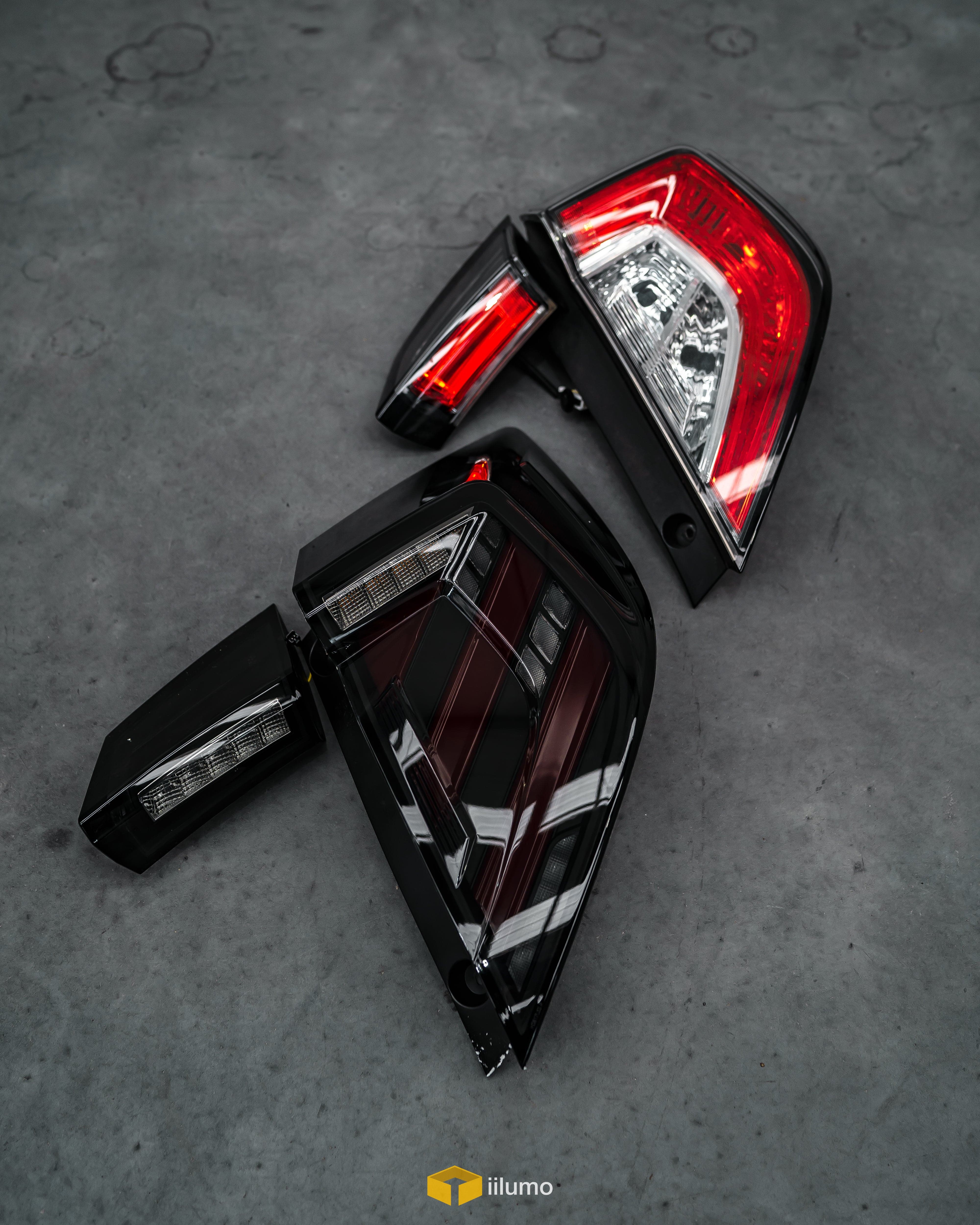 2017-2021 HONDA CIVIC HATCH MUGEN STYLE SEQUENTIAL LED TAIL LIGHTS - iilumo