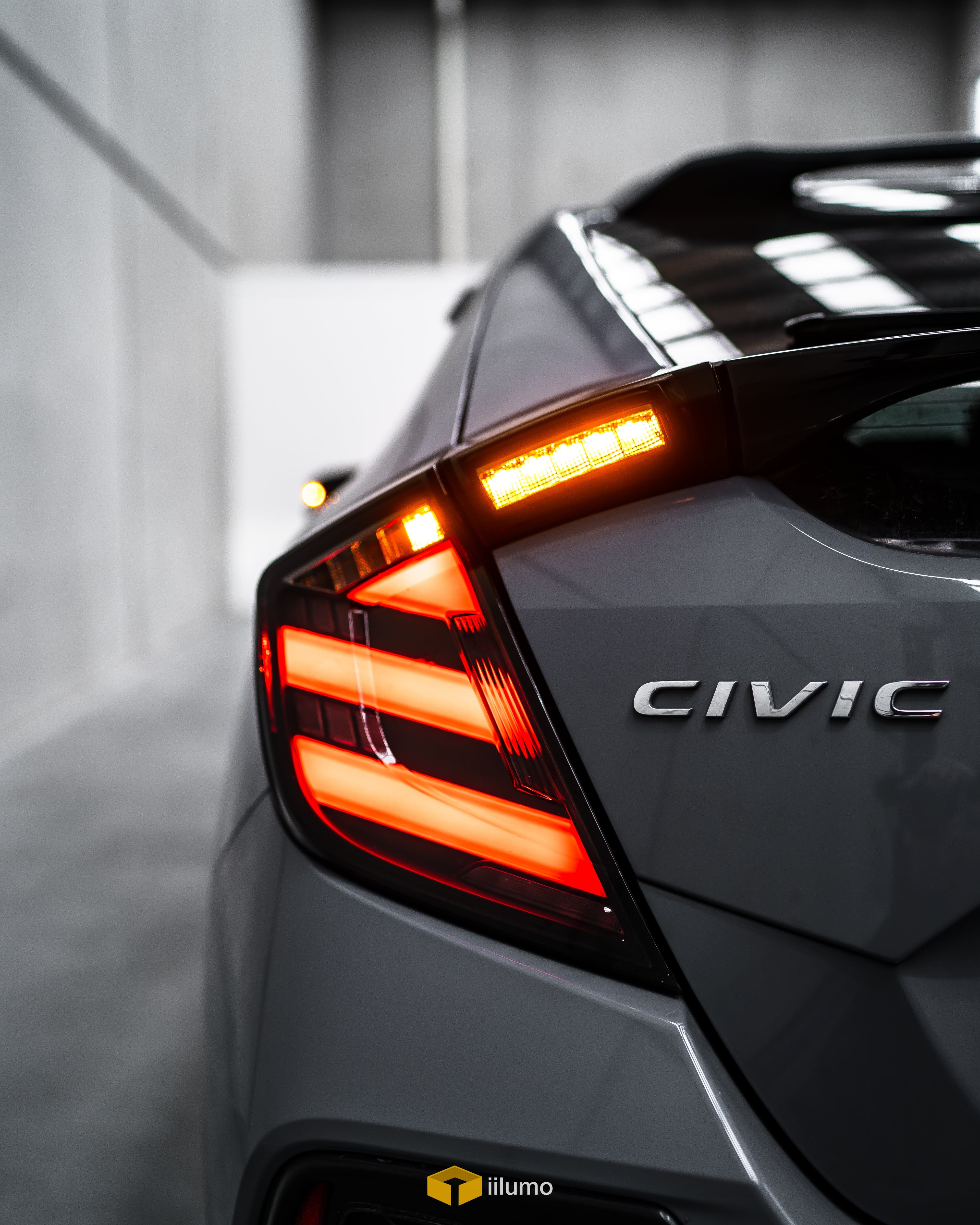 2017-2021 HONDA CIVIC HATCH MUGEN STYLE SEQUENTIAL LED TAIL LIGHTS