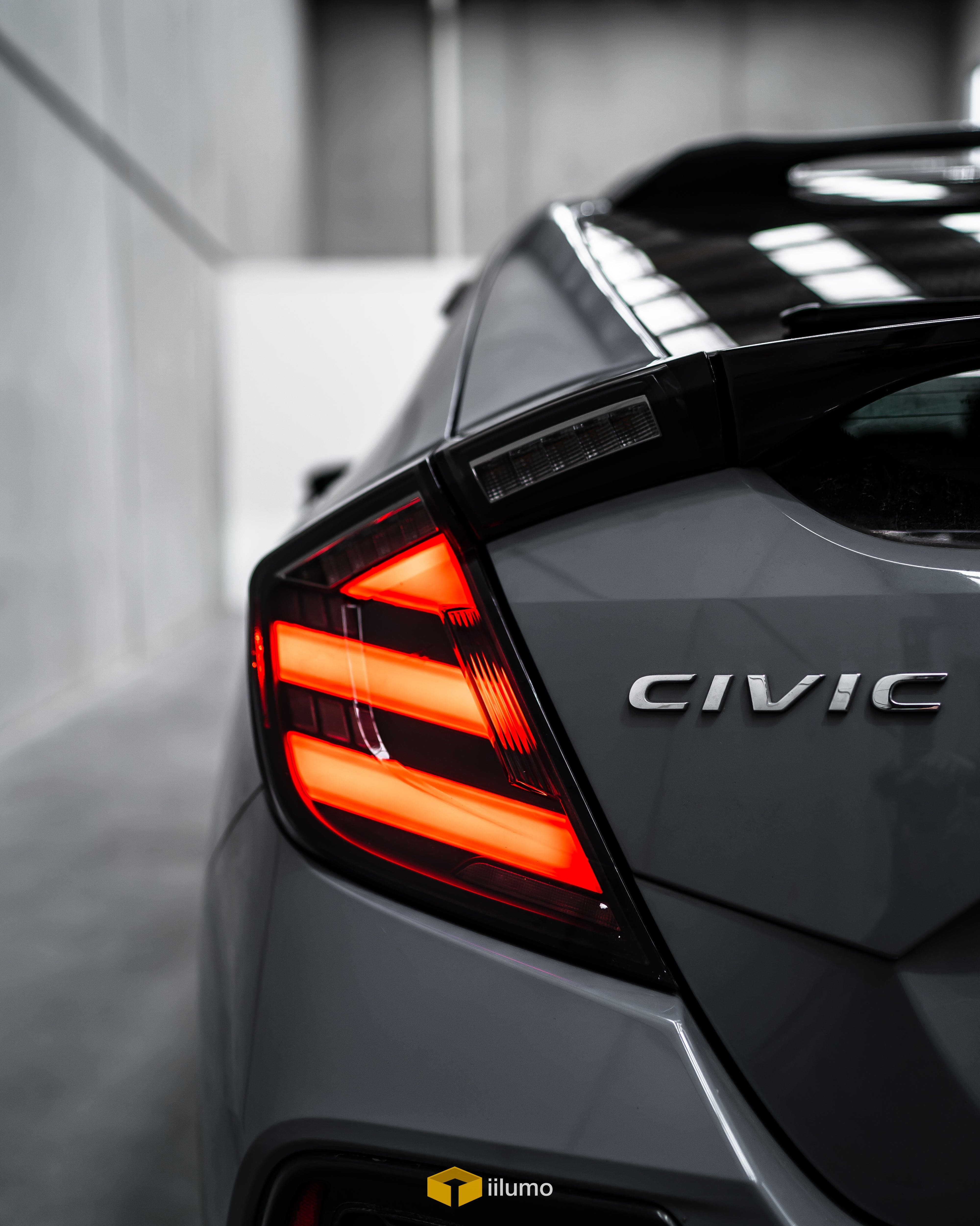 2017-2021 HONDA CIVIC HATCH MUGEN STYLE SEQUENTIAL LED TAIL LIGHTS