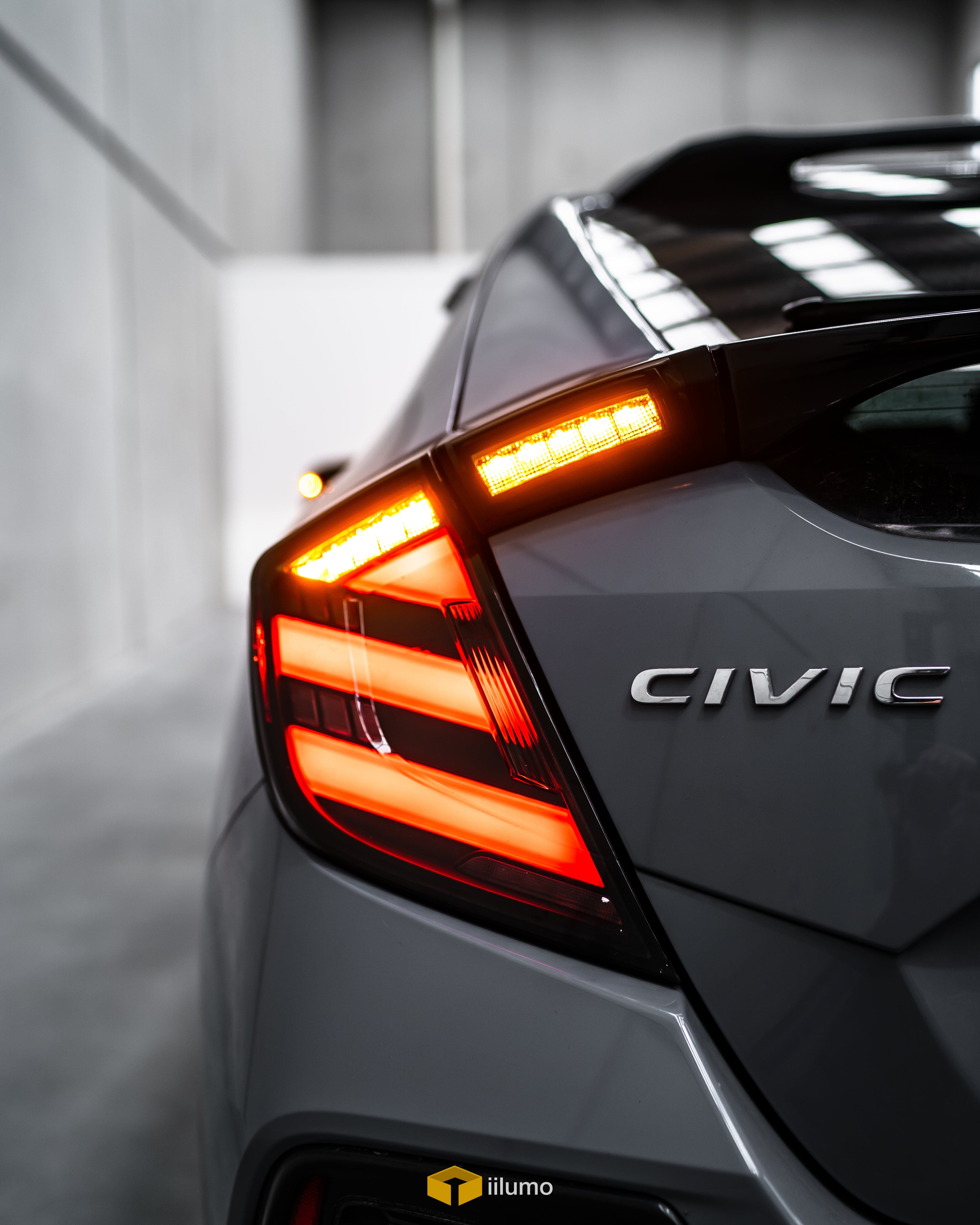 2017-2021 HONDA CIVIC HATCH MUGEN STYLE SEQUENTIAL LED TAIL LIGHTS