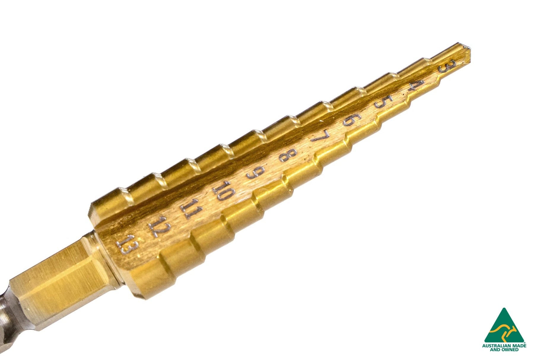 Flow Designs Metric Step Drill Bit : HSS Titanium Coated 3mm – 13mm - iilumolab