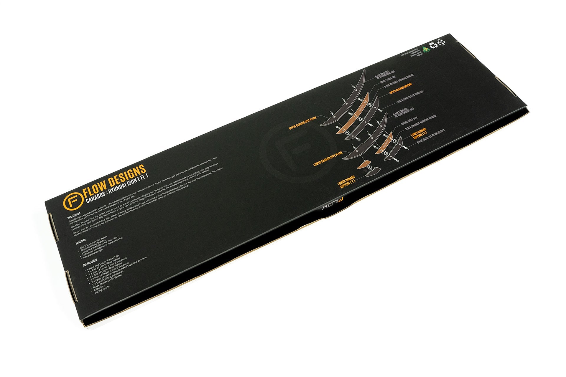 Flow Designs i30 N PD (FL) Front Bumper Canards - iilumolab