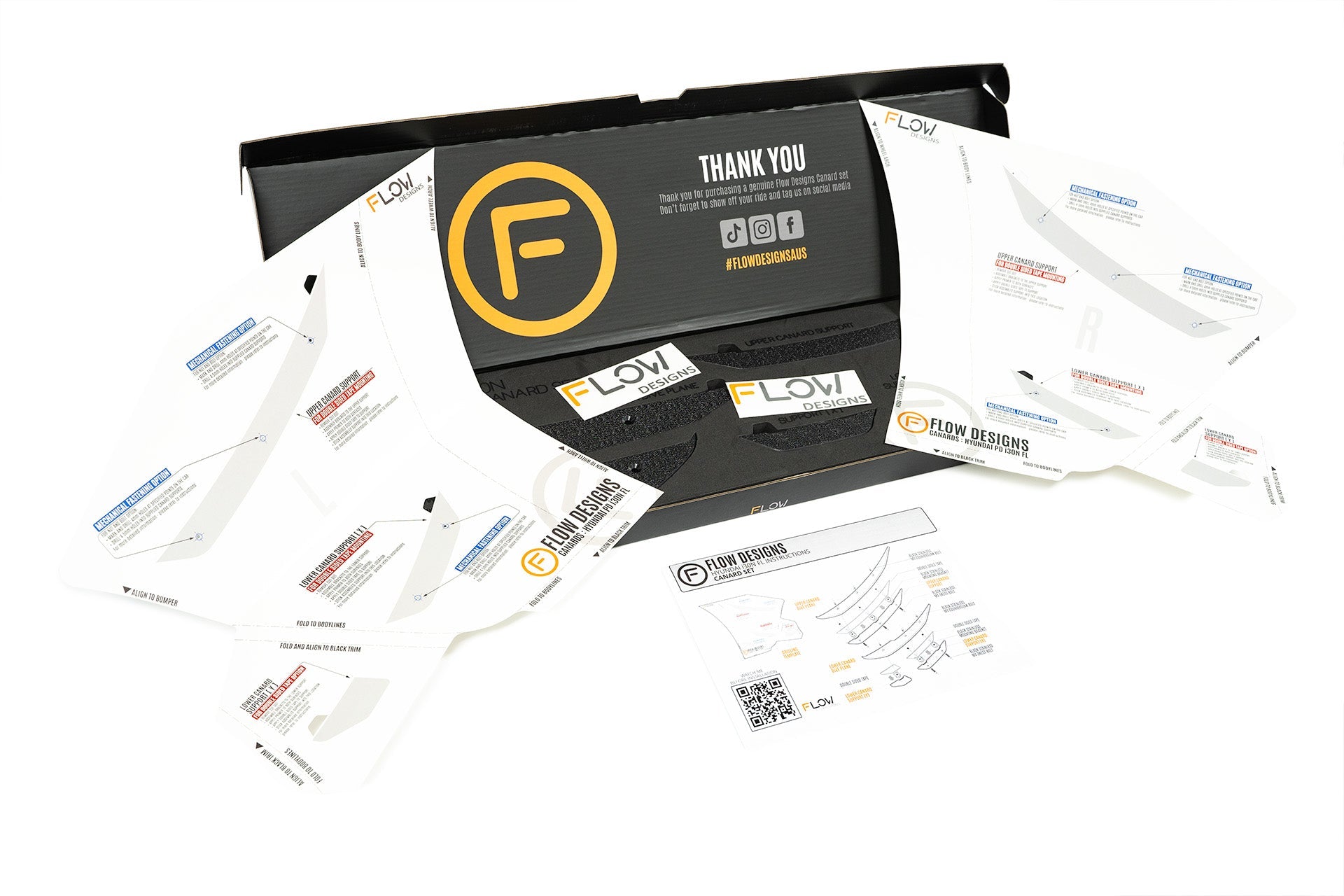 Flow Designs i30 N PD (FL) Front Bumper Canards - iilumolab