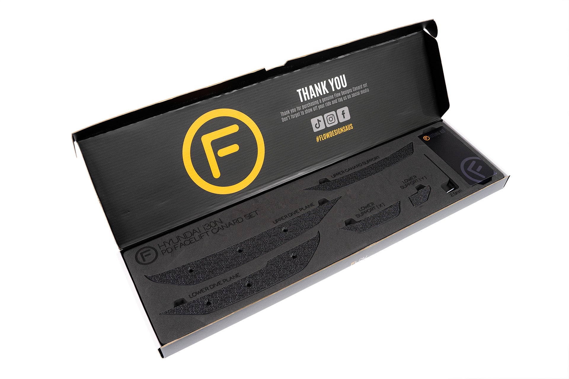 Flow Designs i30 N PD (FL) Front Bumper Canards - iilumolab
