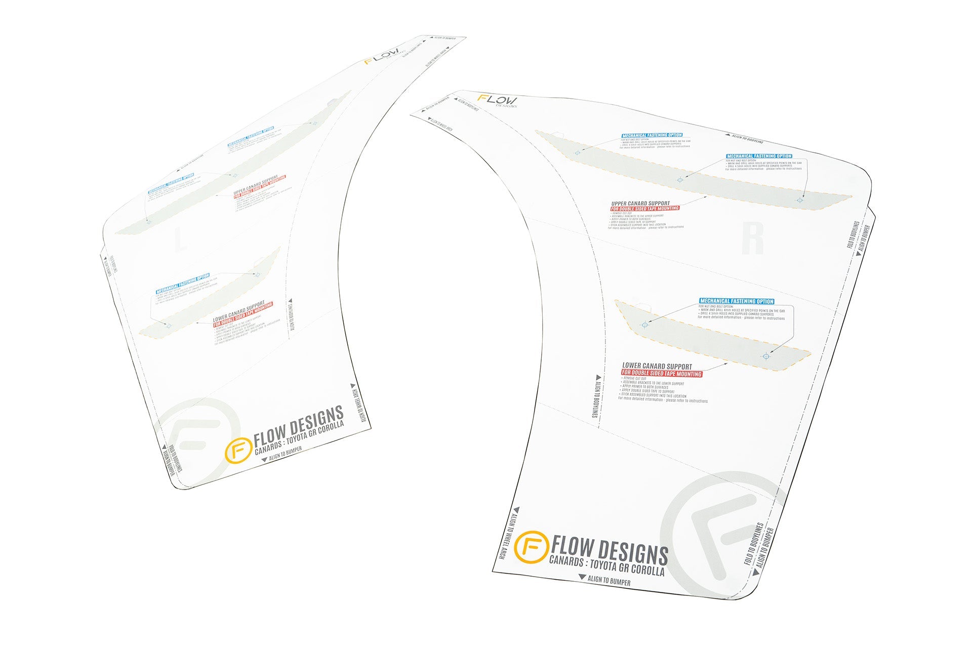 Flow Designs Corolla GR Front Bumper Canards - iilumolab