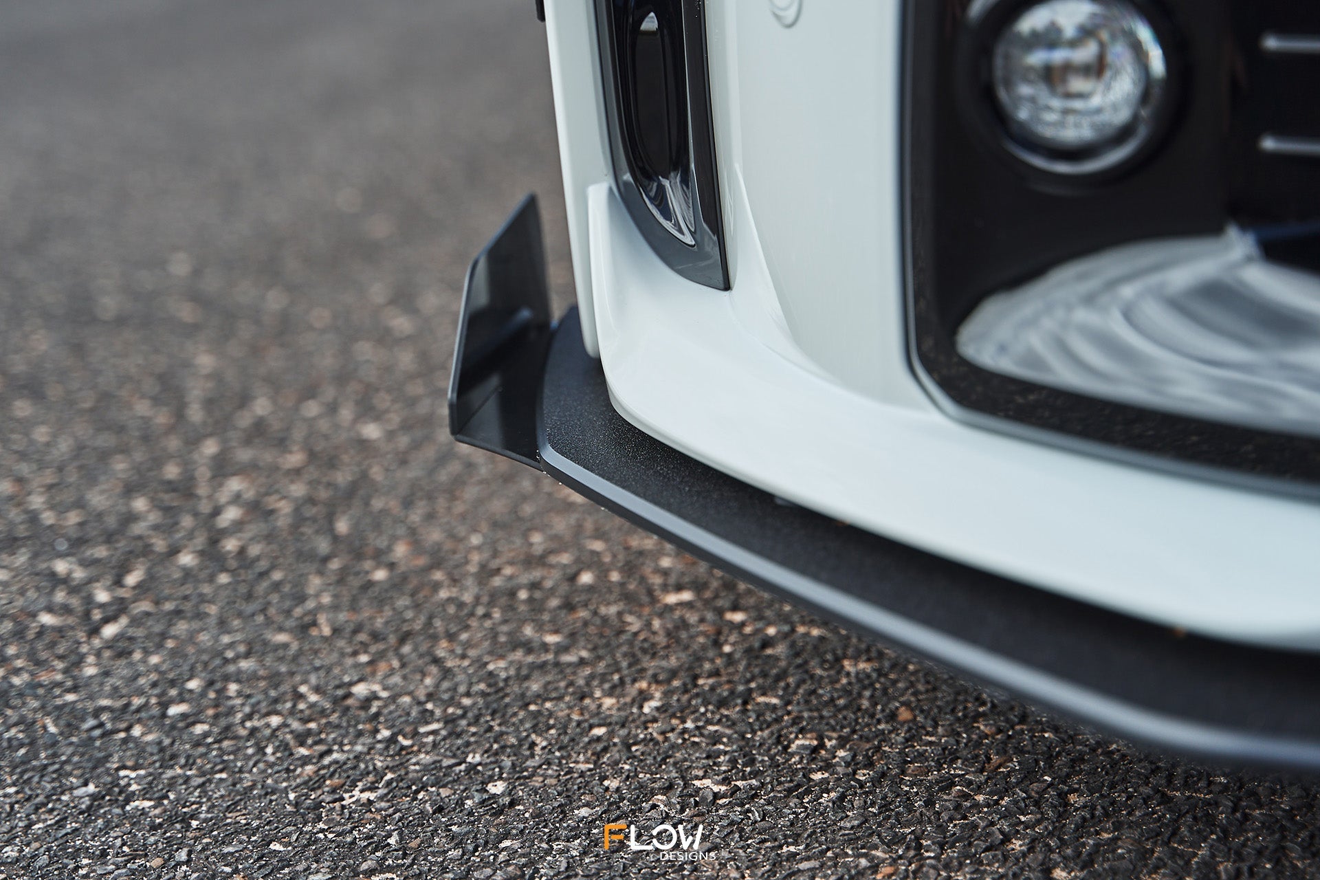 Flow Designs Corolla GR Chassis Mounted Front Lip Splitter (TEXTURED) - iilumolab