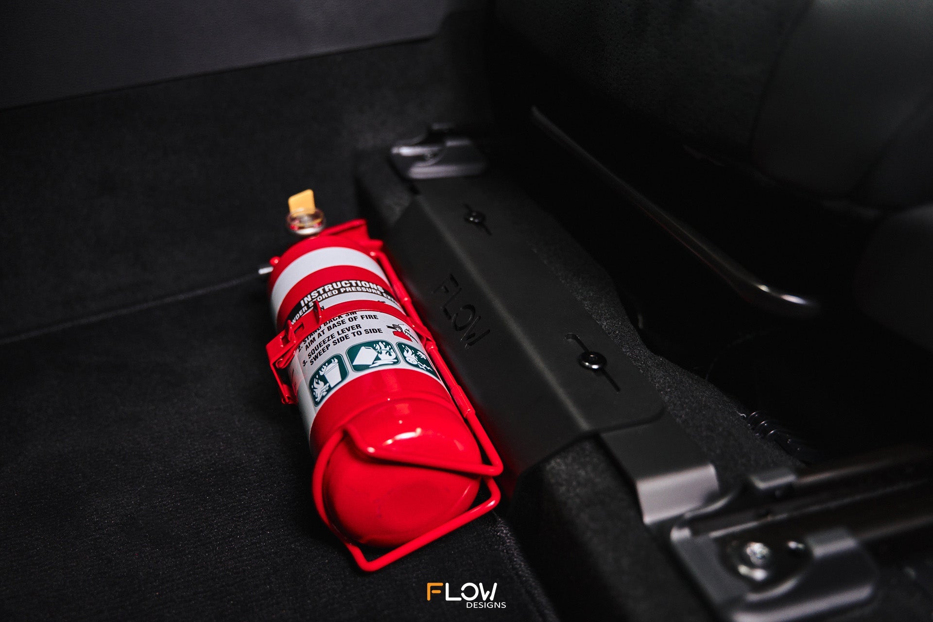Flow Designs Corolla GR Adjustable Fire Extinguisher Bracket/Mount - iilumolab