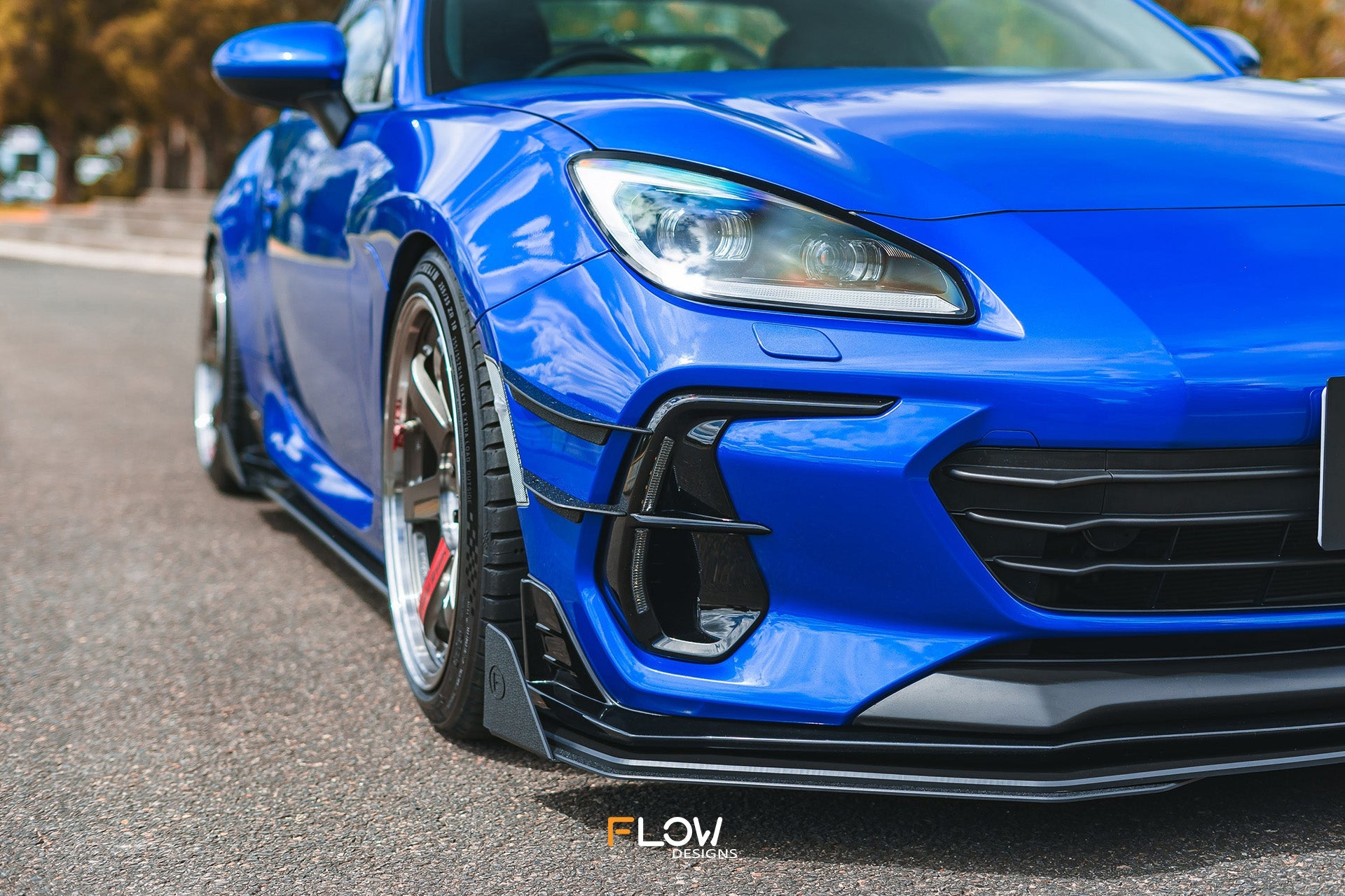 Flow Designs ZD8 BRZ STI Front Bumper Canards - iilumolab