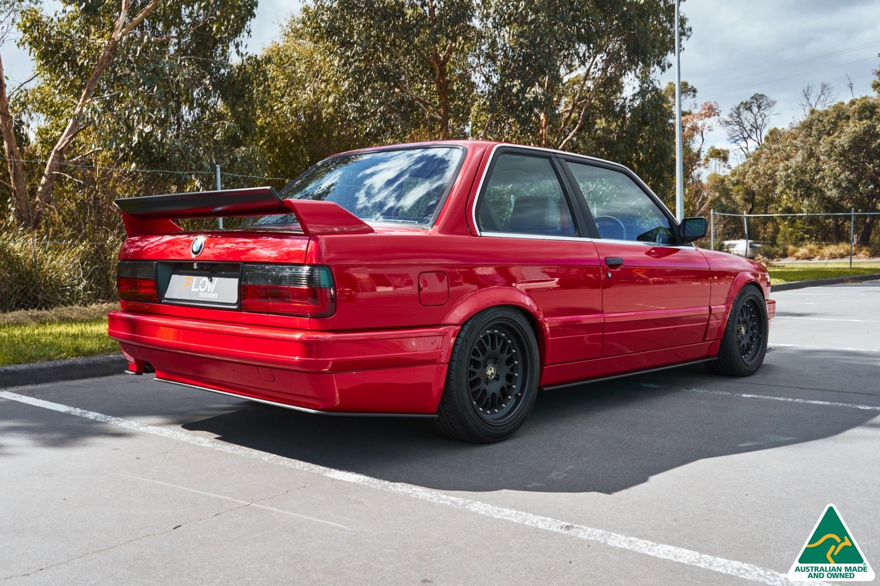 Flow Designs E30 M-Tech 2 Rear Bumper Extension (2 Piece) - iilumolab