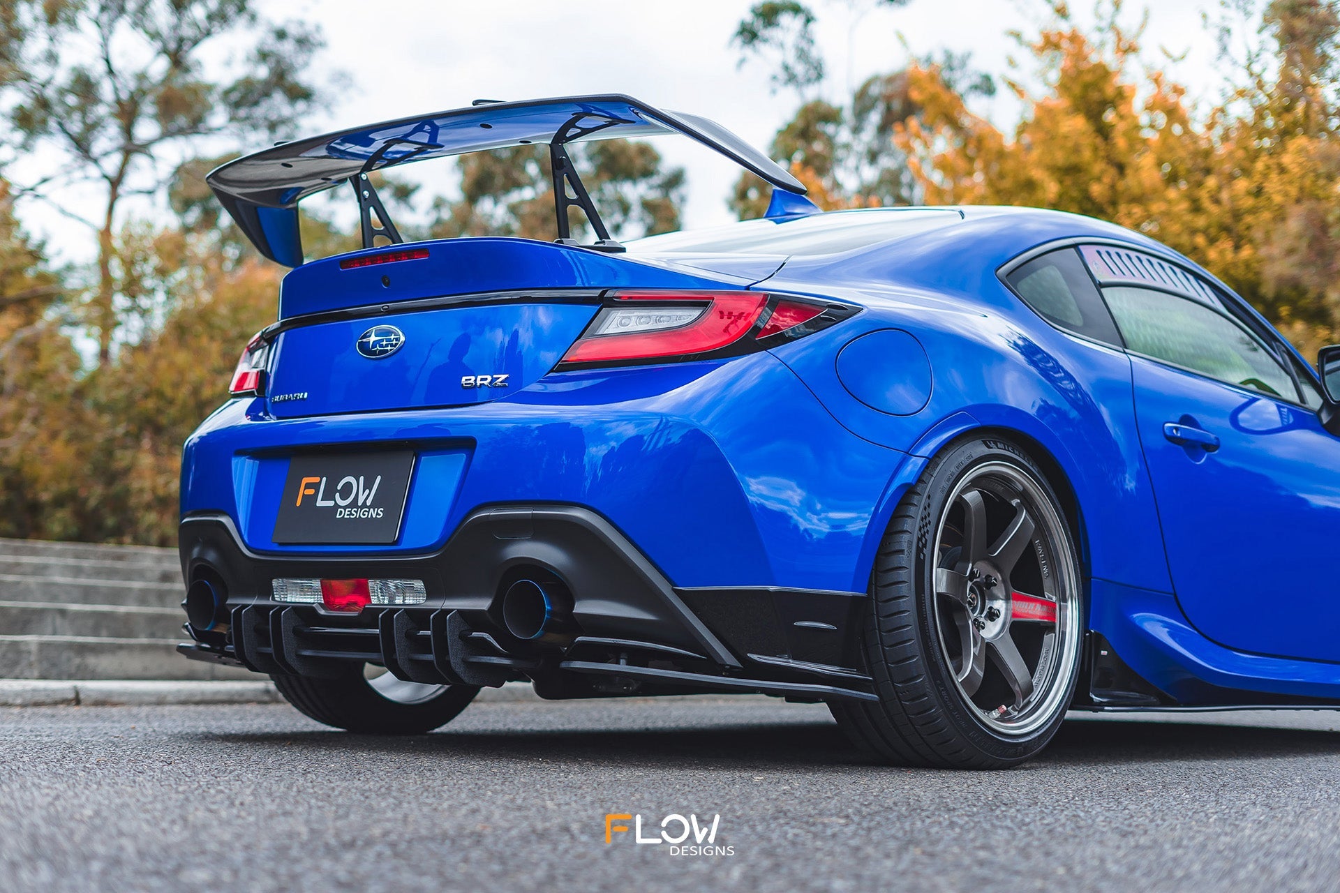 Flow Designs ZD8 BRZ STI Flow-Lock Rear Diffuser (GLOSS) - iilumolab