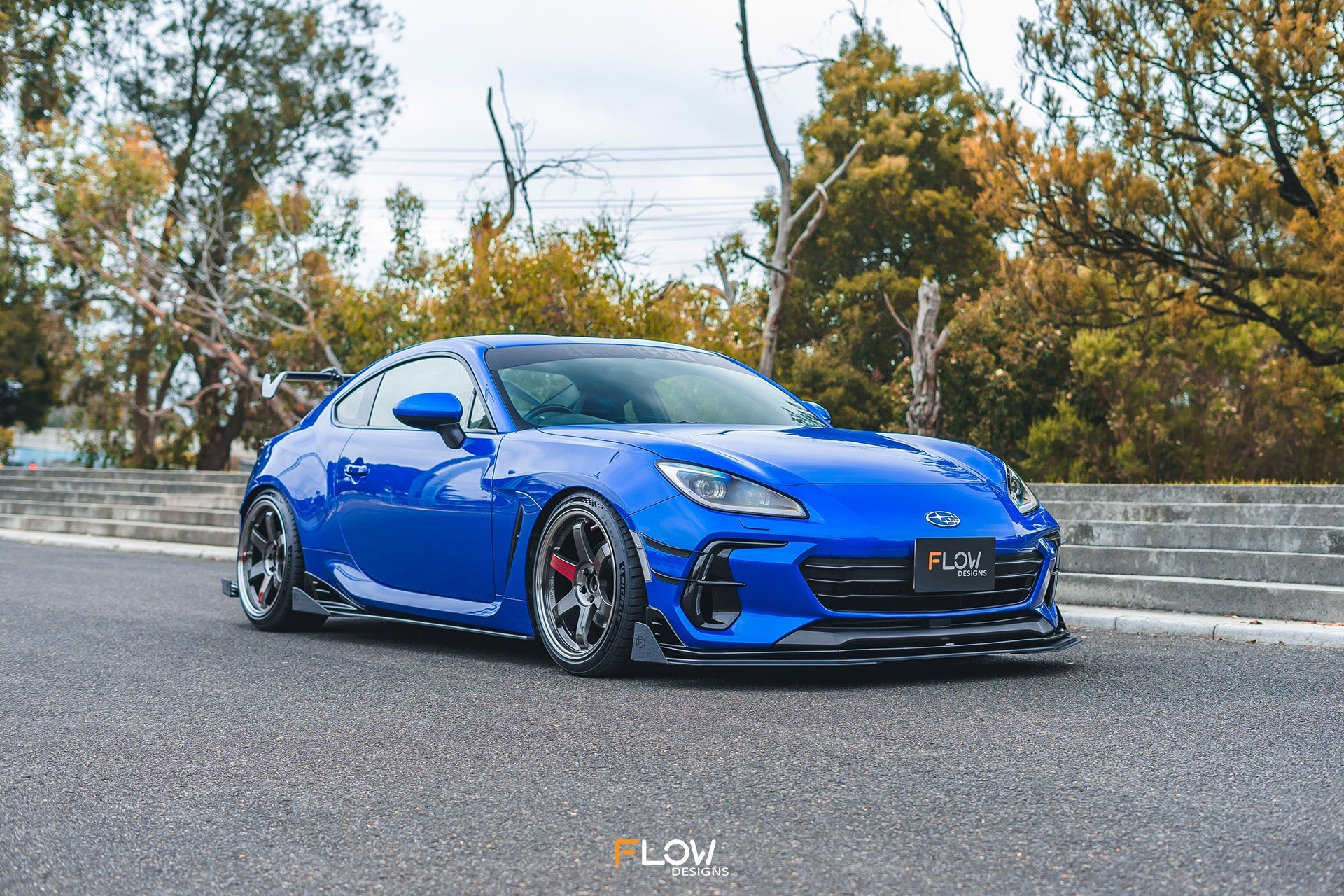 Flow Designs ZD8 BRZ STI Front Lip Splitter (TEXTURED) - iilumolab