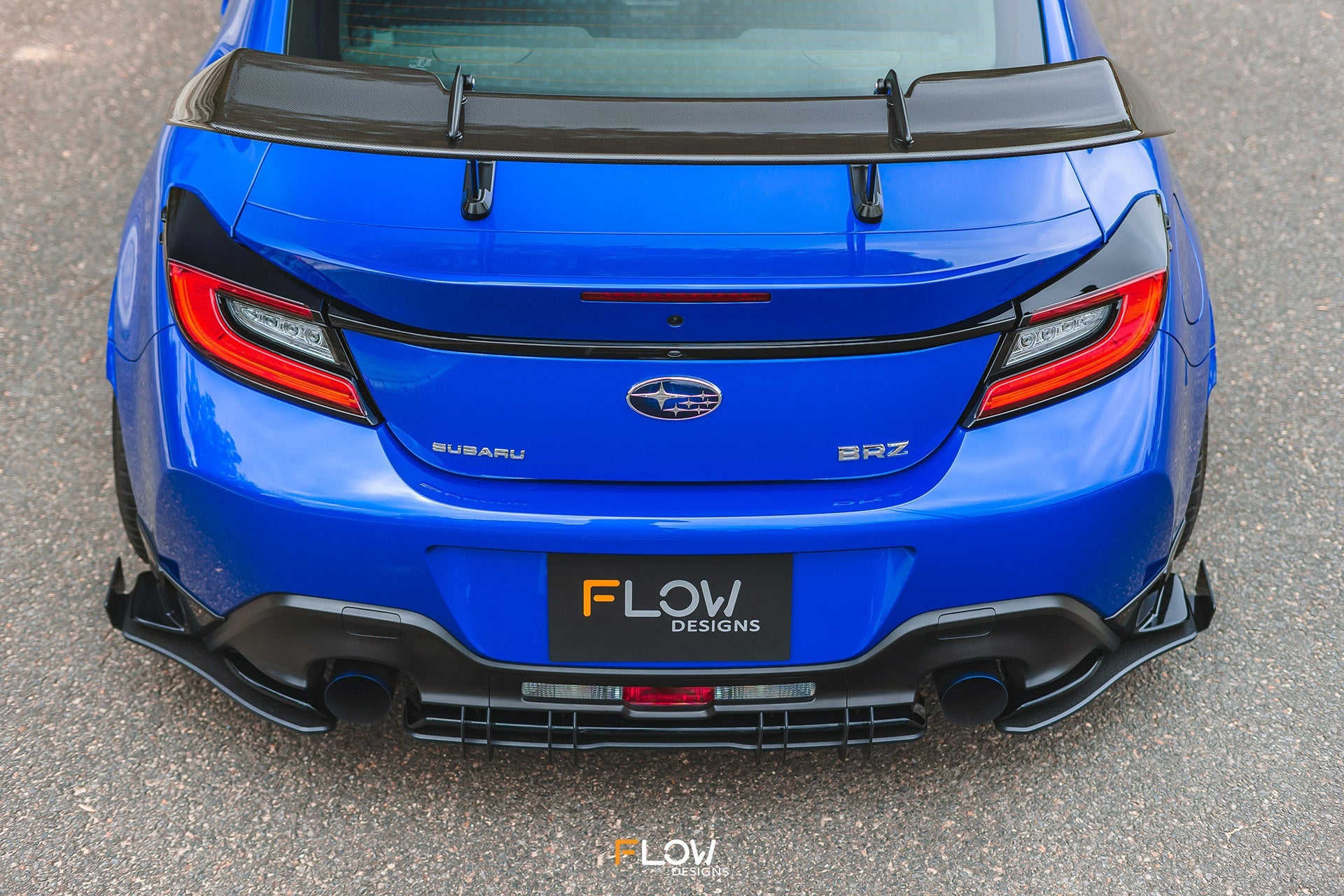 Flow Designs ZD8 BRZ STI Flow-Lock Rear Diffuser (TEXTURED) - iilumolab