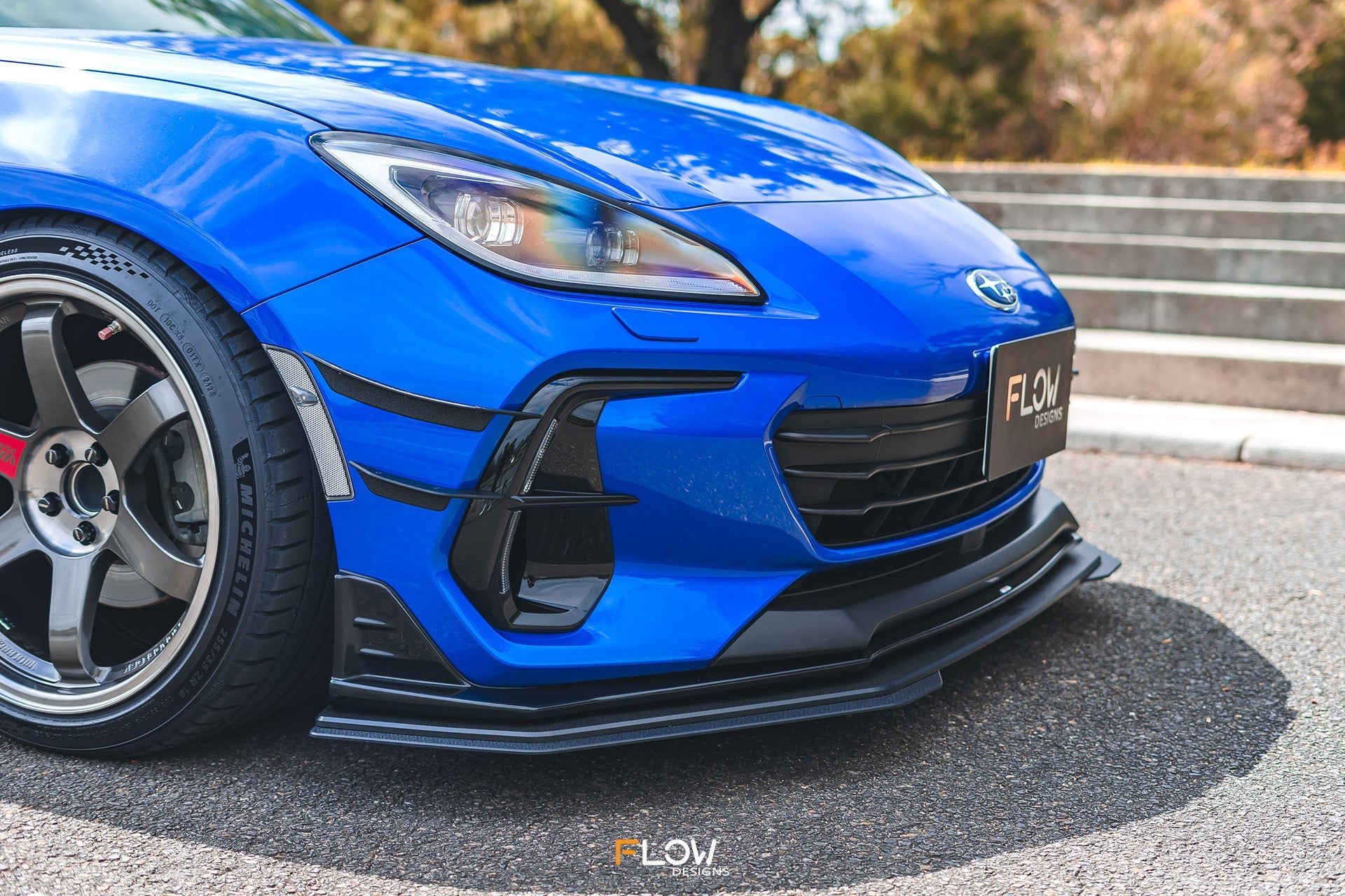 Flow Designs ZD8 BRZ STI Front Lip Splitter Extensions (Pair) - iilumolab