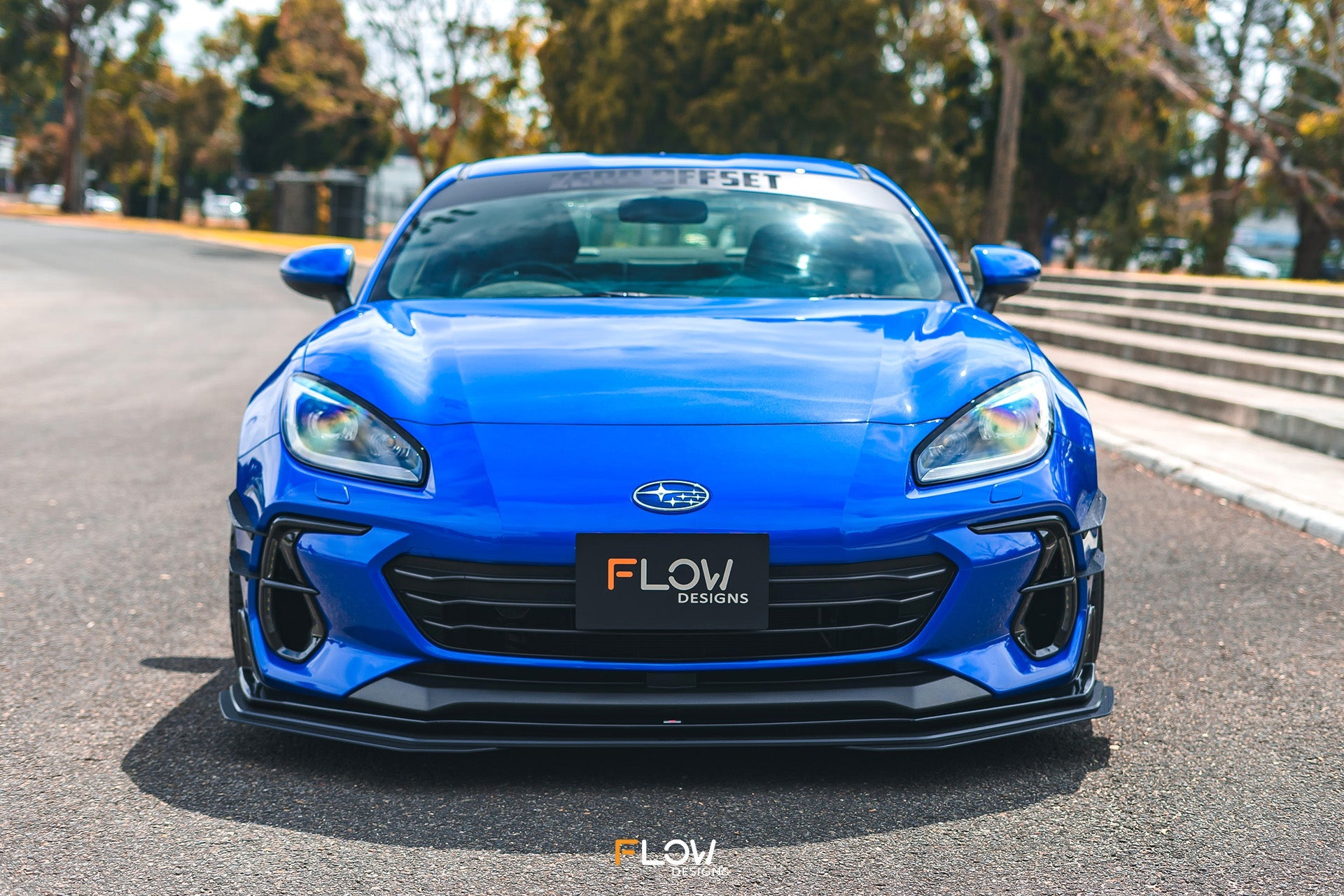Flow Designs ZD8 BRZ STI Front Lip Splitter Extensions (Pair) - iilumolab